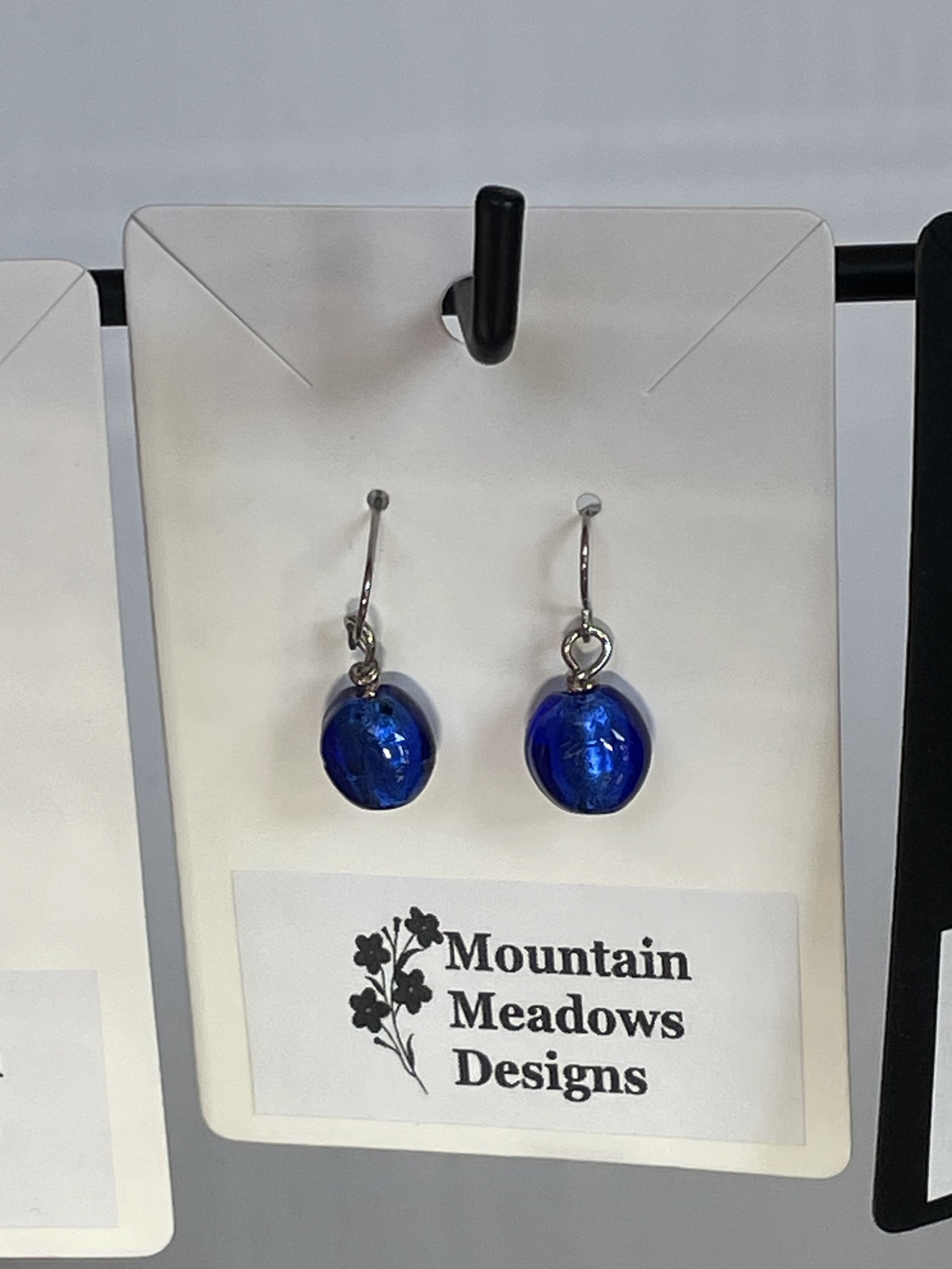 Flattened Glass  Round Earrings (Small version 12mm)