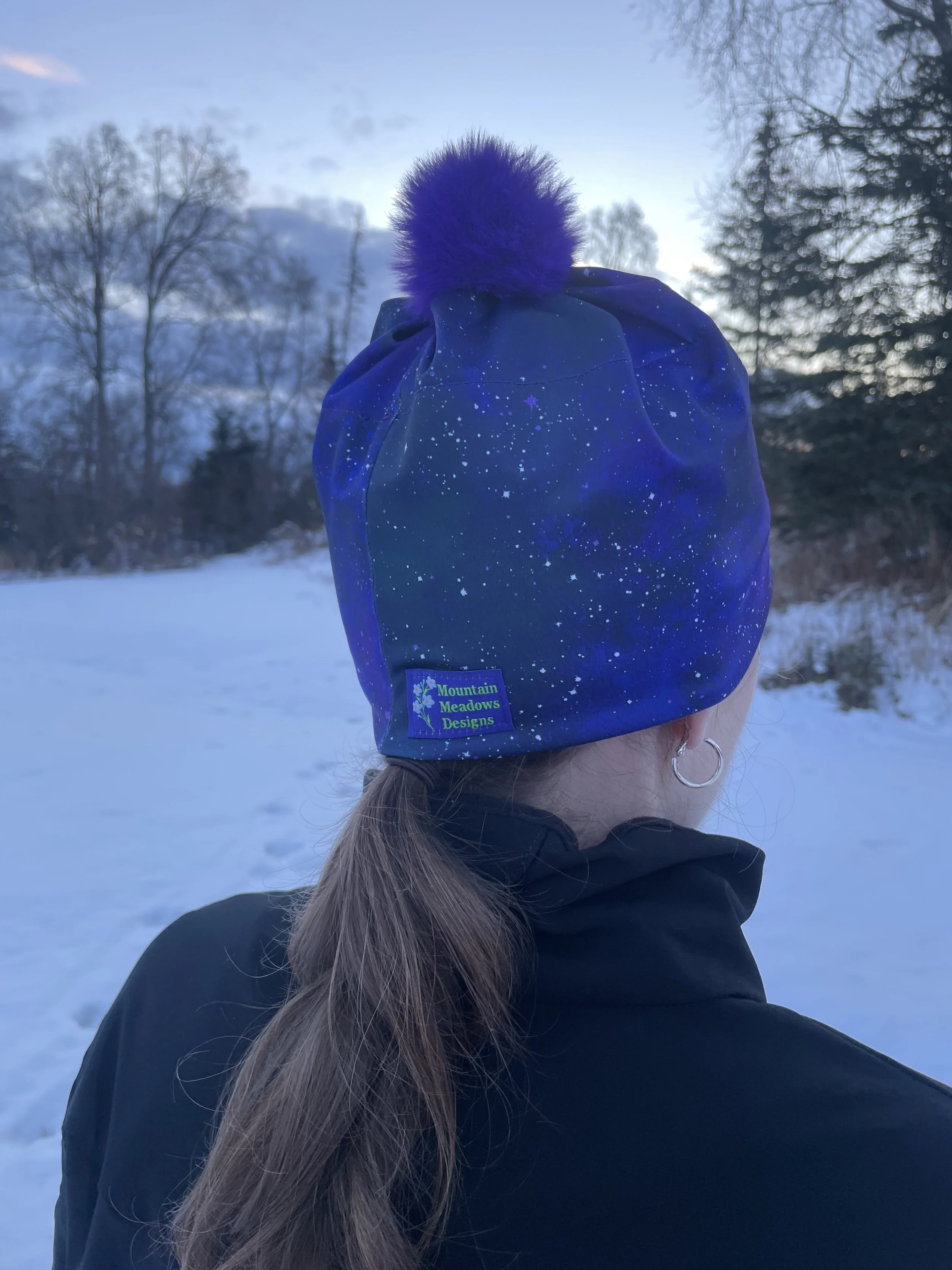 Purple Nebula Spandex Hat