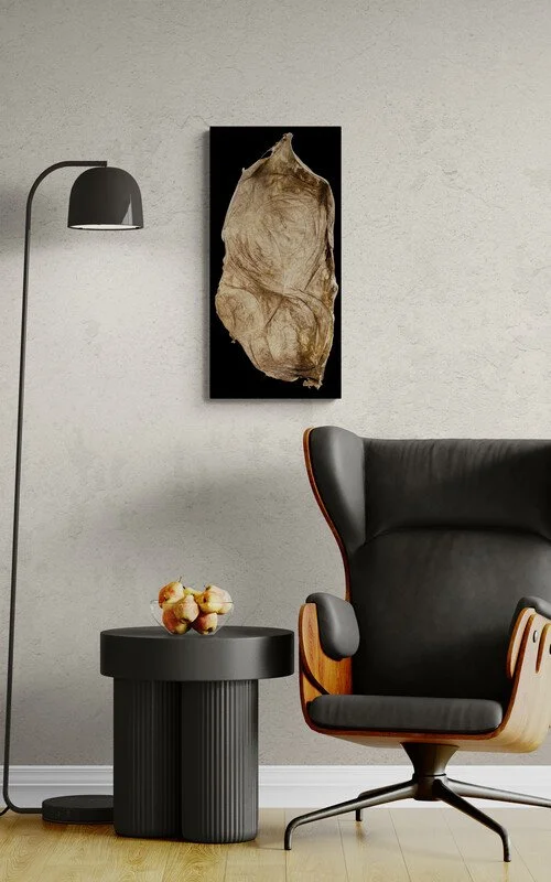 Held In Fiber (Sculpture measures 28h x 14w x 8d)