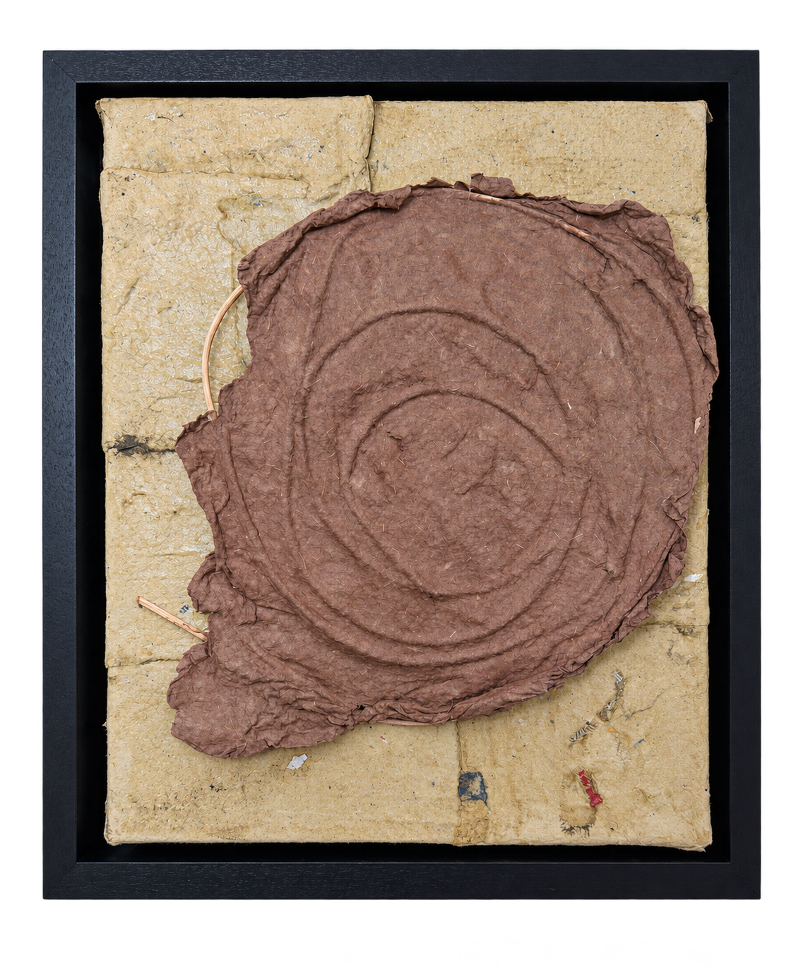 Paper Relic No 1  (8w x 10h x 1.5) Framed Sculpture - Available