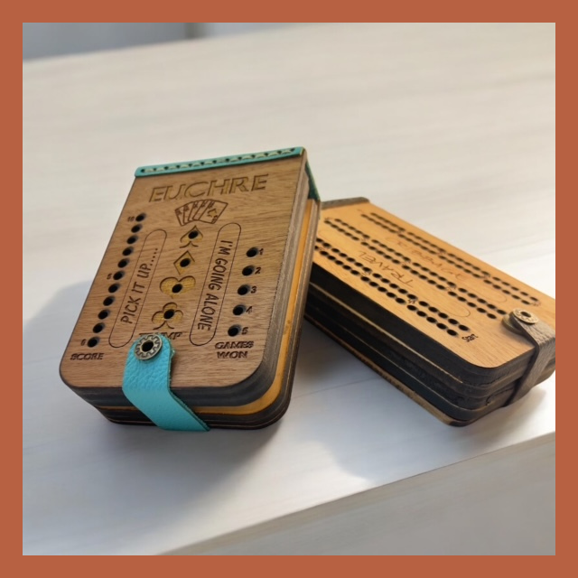 Pocket-Sized Cribbage and Euchere Boards