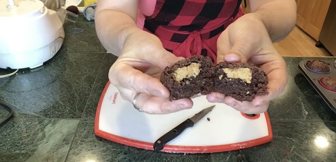 Passover Fondant filled with peanut butter. 