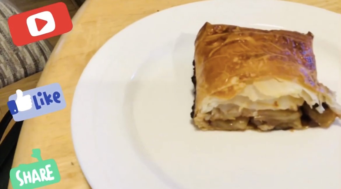 Crispy Apple strudel with Phyllo dough for Rosh  Hashanah