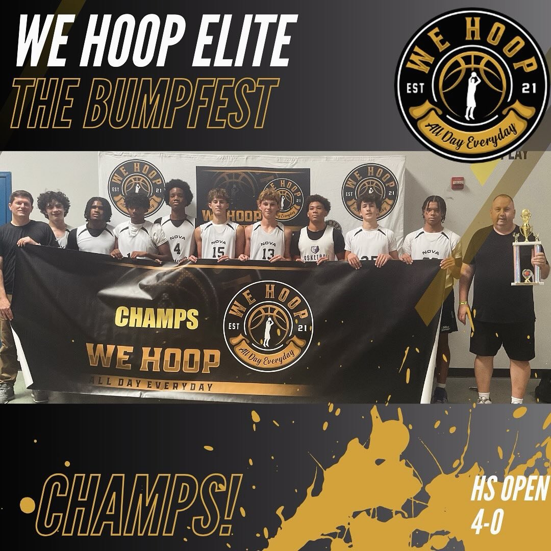 WE HOOP ELITE 8th ANNUAL THE BUMFEST CHAMPS🏆🏆

LINK IN BIO!!

#wehoopelite  #photooftheday #explore #explorepage #exploremore #basketball #aaubasketball #ballislife #overtime #nikebasketball #adidasbasketball #pumabasketball #nikeeybl #3ssb #uarise