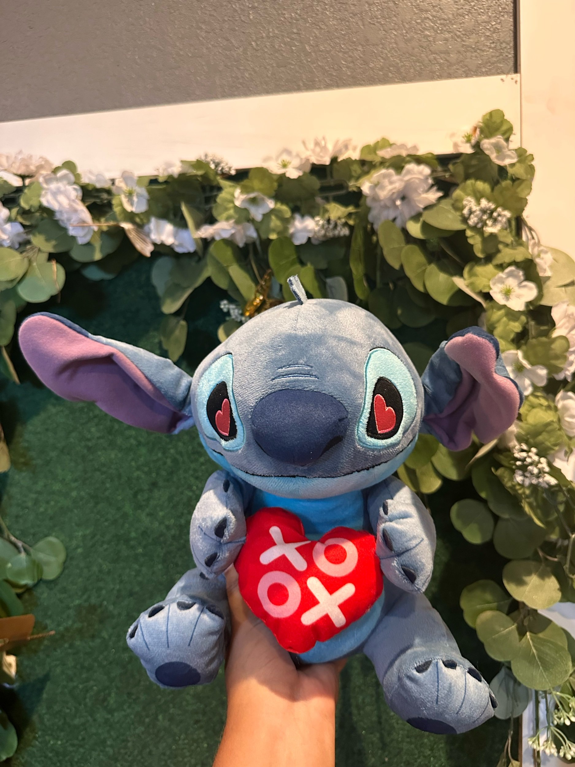 Blue Stitch XOXO plush toy.