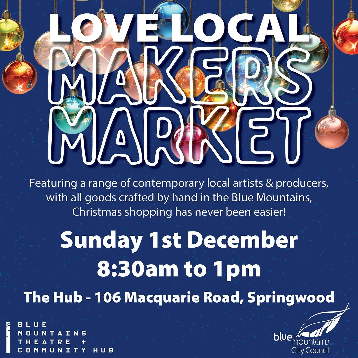 We are stoked to be coming back the the Love Locals Makers Market this Sunday @blue.mountains.theatre 
We&rsquo;ll be inside out of the rain and have the best in vintage artworks for your Christmas shopping. Looking forward to seeing you all there :)