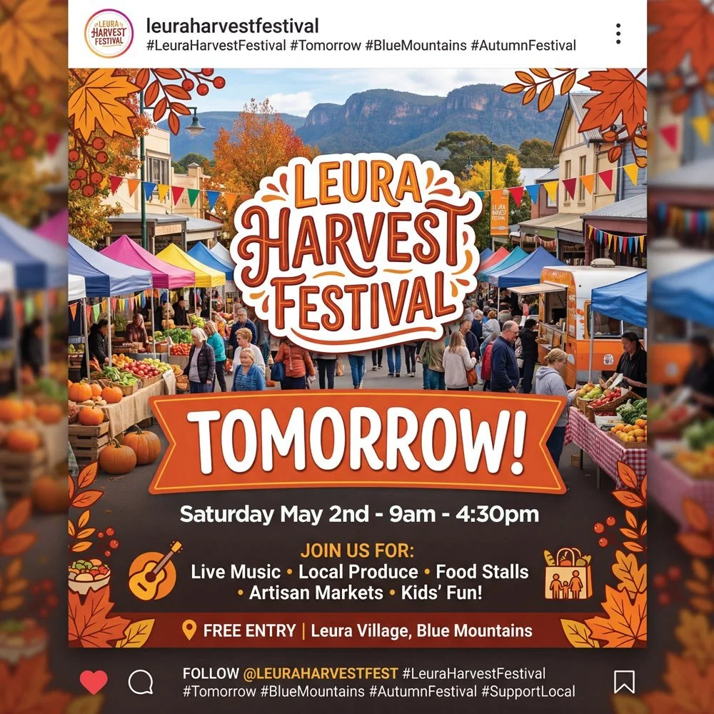 🍂✨ We&rsquo;re heading to the Leura Harvest Festival tomorrow!

Come find Mountains Vintage for a curated collection of vintage treasures, art prints, and one-of-a-kind finds &mdash; the perfect chance to pick up something special for Mother&rsquo;s