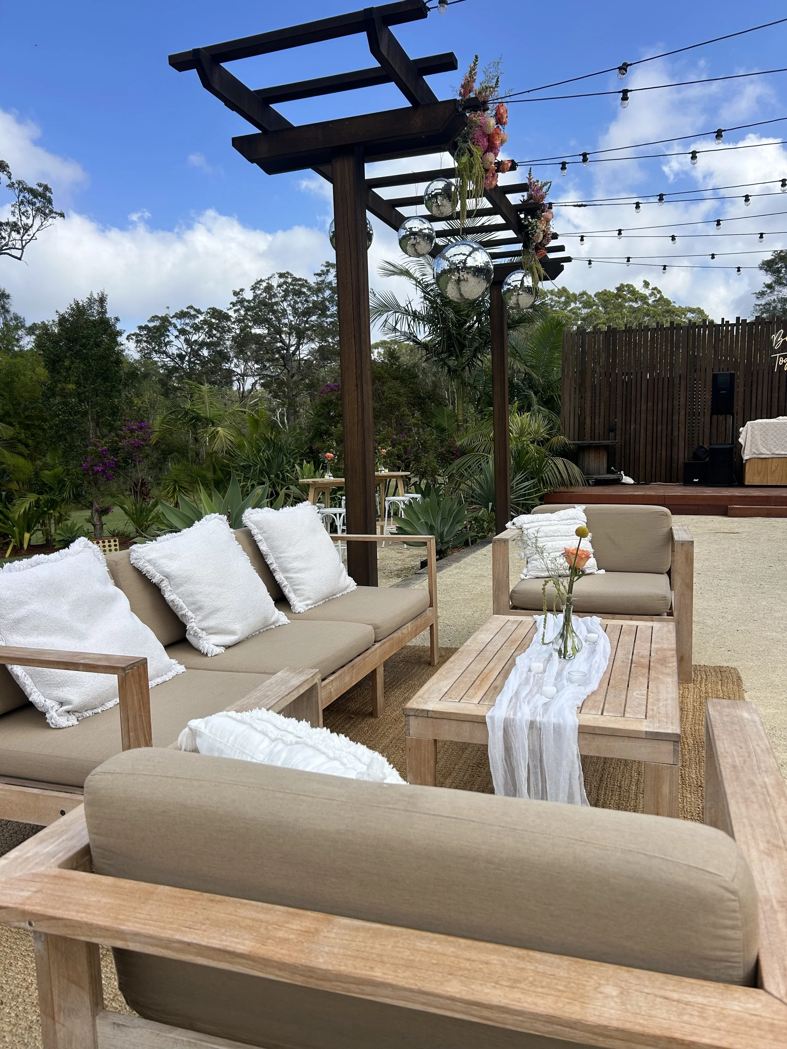 Outdoor Lounge Hire I Weddings, Events, Parties I Byron Bay Ballina