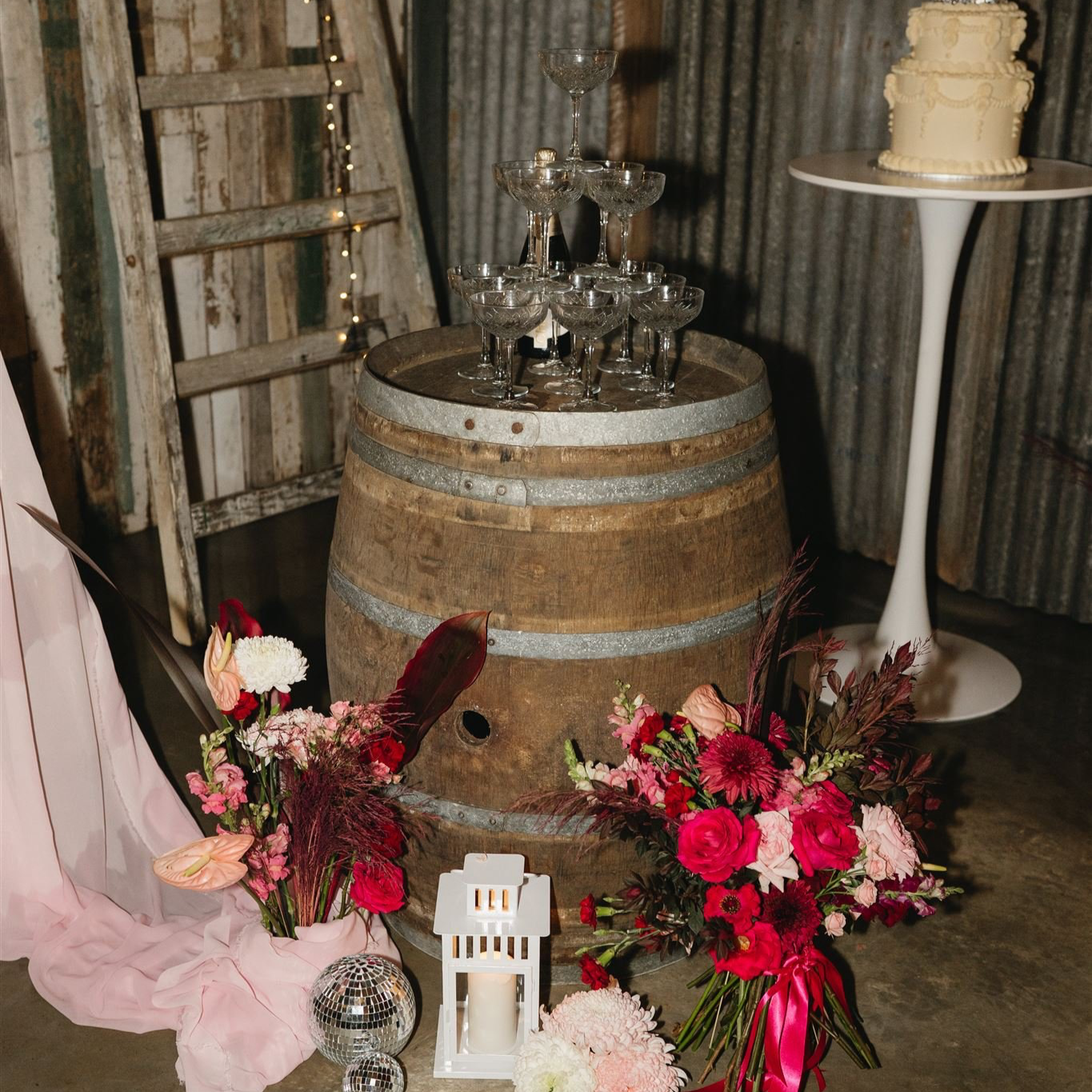 Champagne Tower Hire I Wedding & Events Ballina Byron Bay