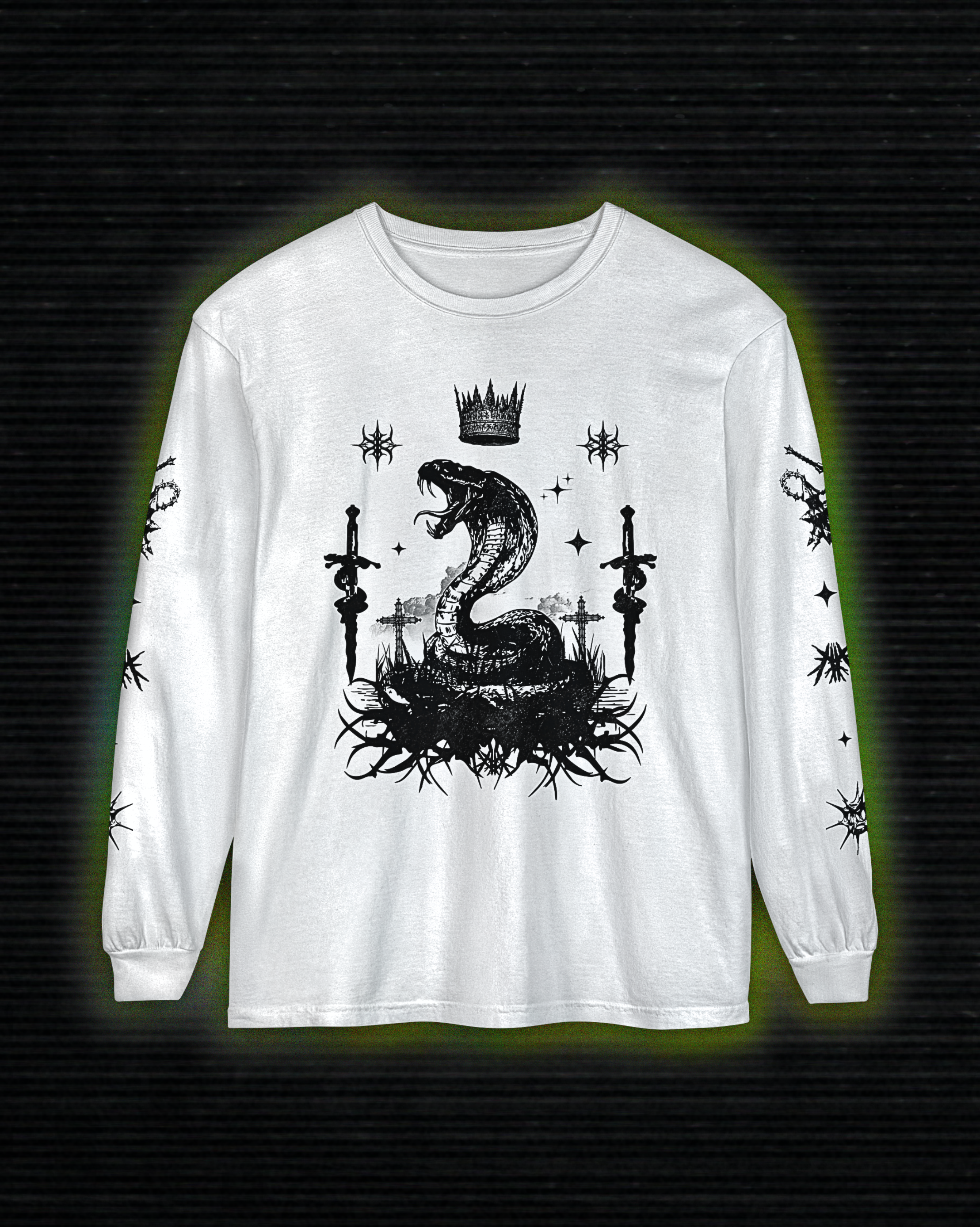 HH KING COBRA LONG SLEEVE SHIRT - WHITE/IVORY