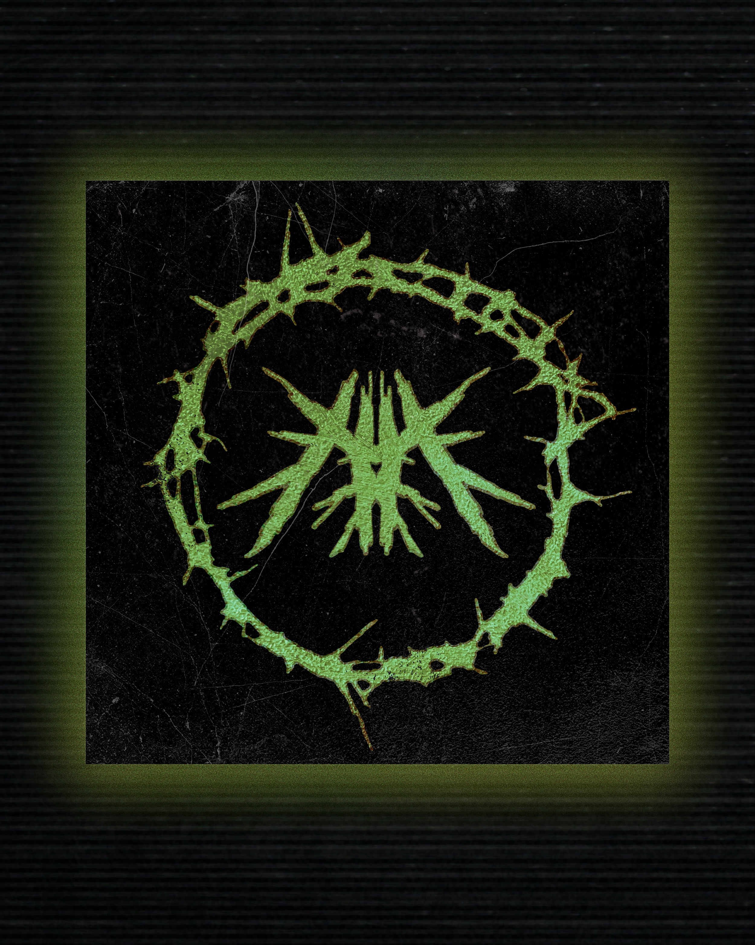 HH NUCLEAR WASTE CYBER SIGIL  FRIDGE/CAR MAGNET
