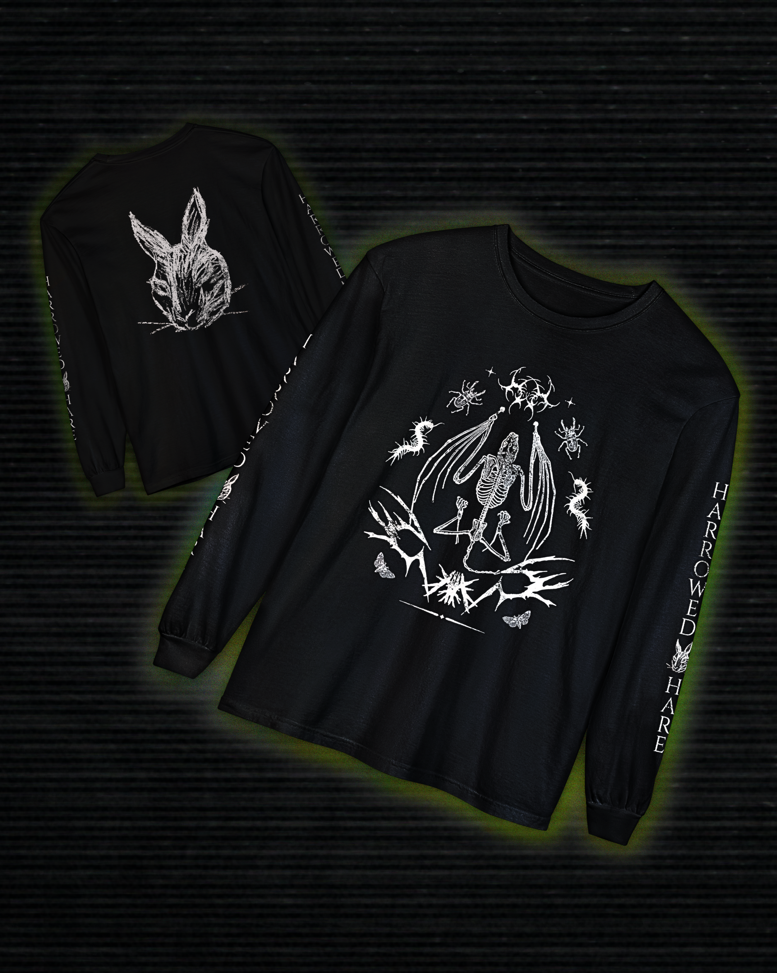 HH SIGIL CURIOSITIES FRONT+BACK LONG SLEEVE SHIRT - BLACK/GRAPHITE