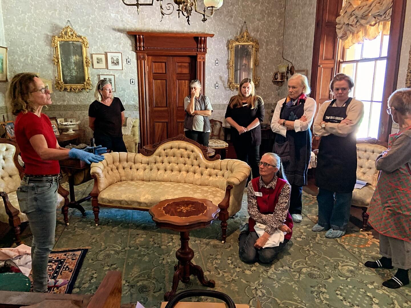 Recent collection cleaning workshop for @nationaltrustnsw at Bedervale in Braidwood. The workshop was attended by over 15 volunteers from the community and other National Trust NSW properties. The workshop included the fundamentals of handling collec