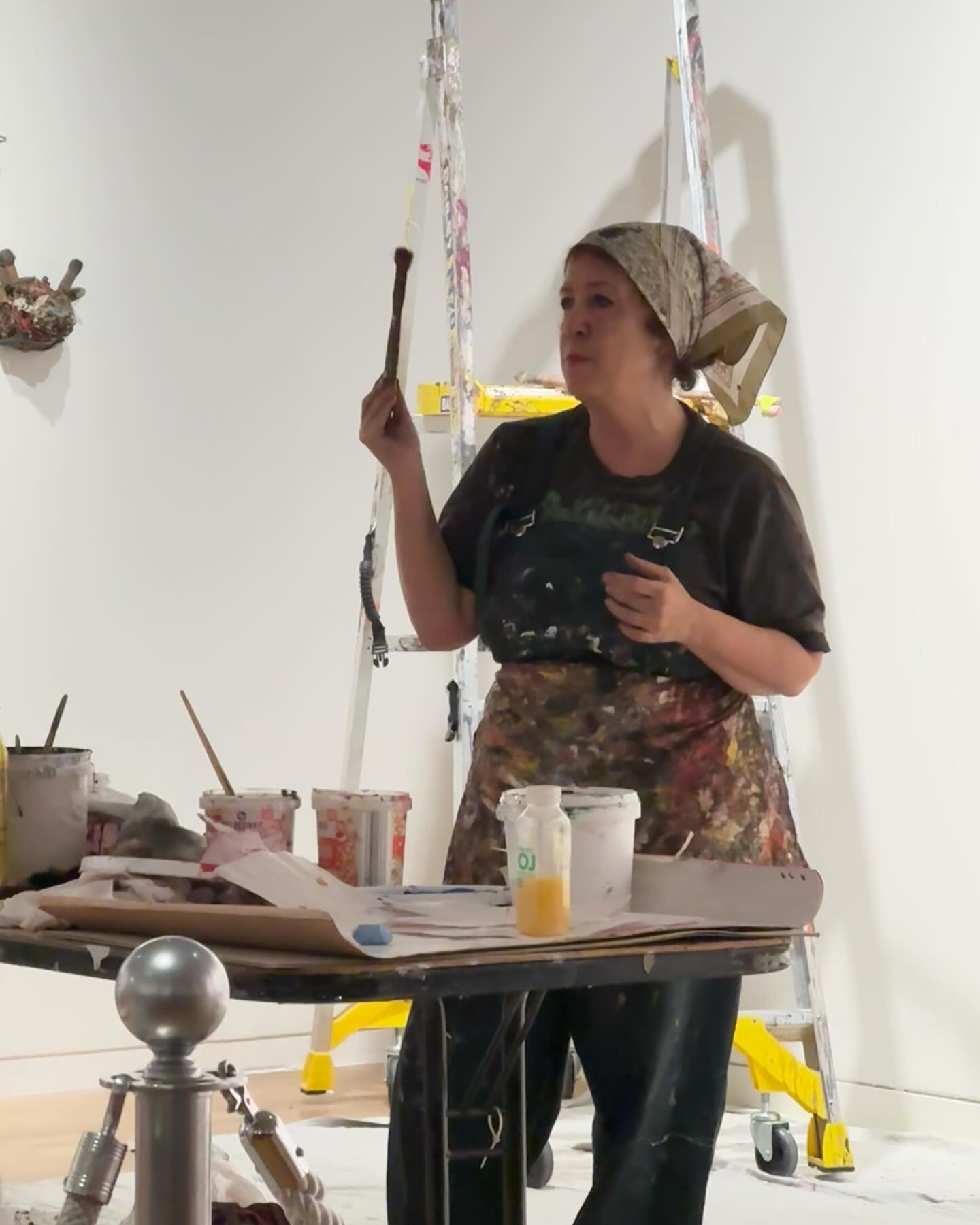 Artist in residence @wendysharpeart @agnsw this is such a wonderful experience to behold.  Wendy is so open to sharing her process, her thoughts, her creations. Such a warm and inclusive environment. On each Friday for the next few weeks @agnsw See t