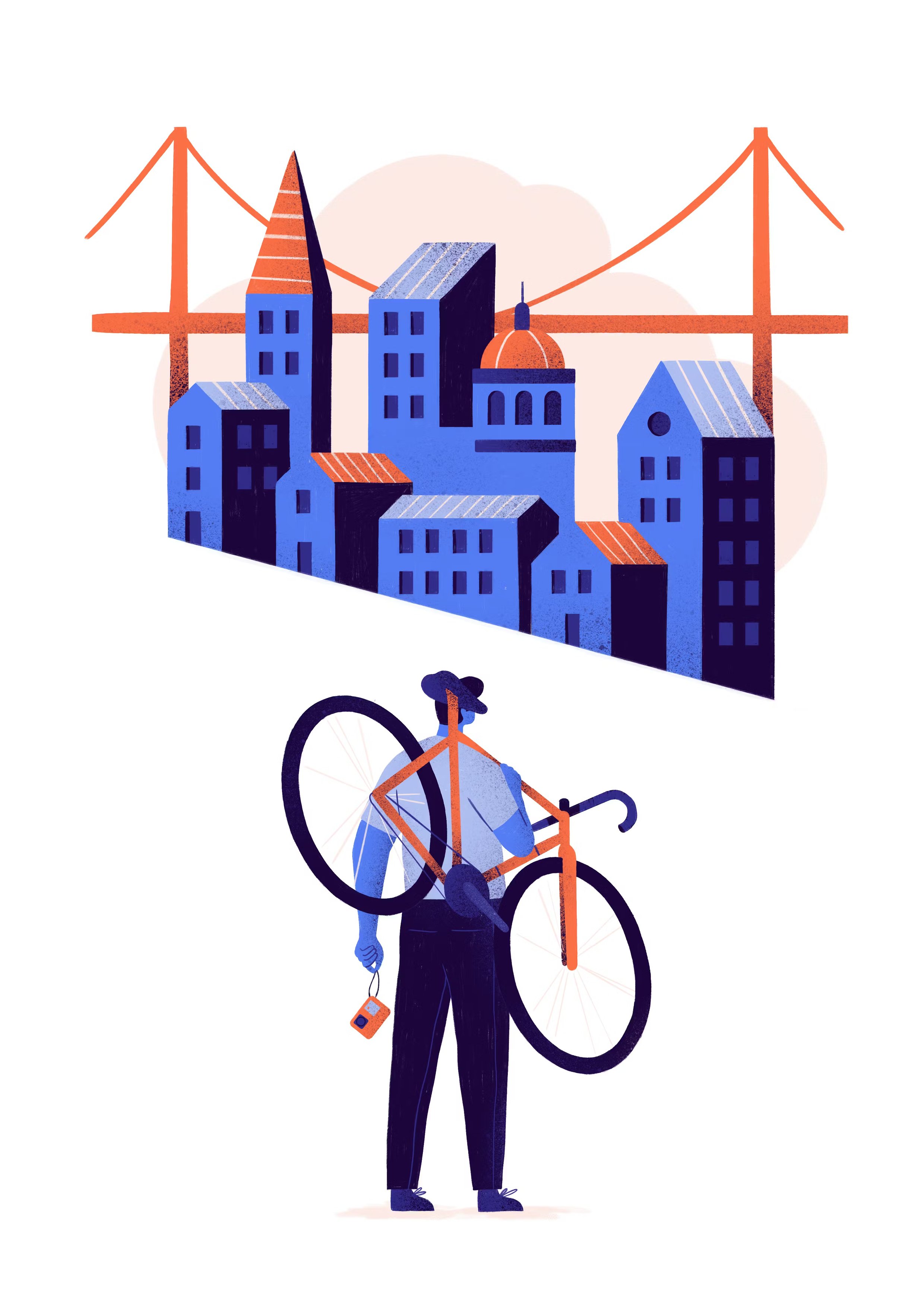 One Cyclist in Lisbon