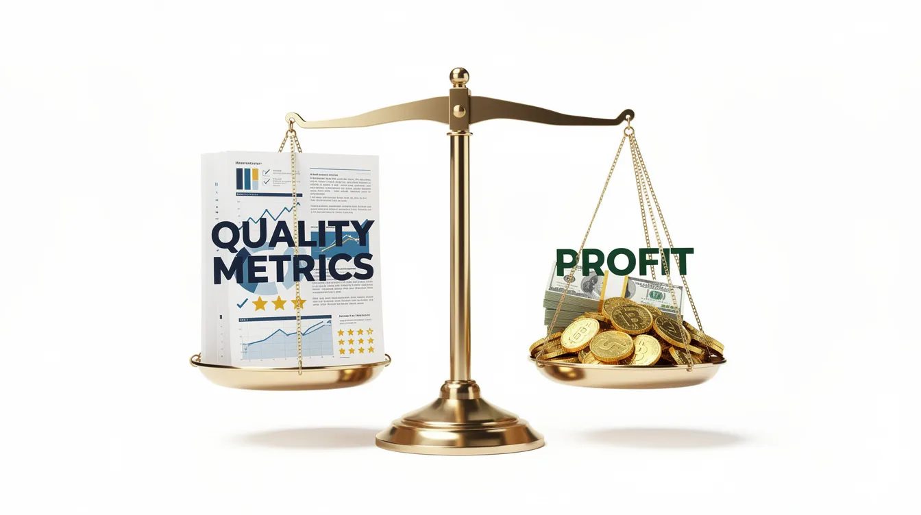 Image depicting metics and profit balancing