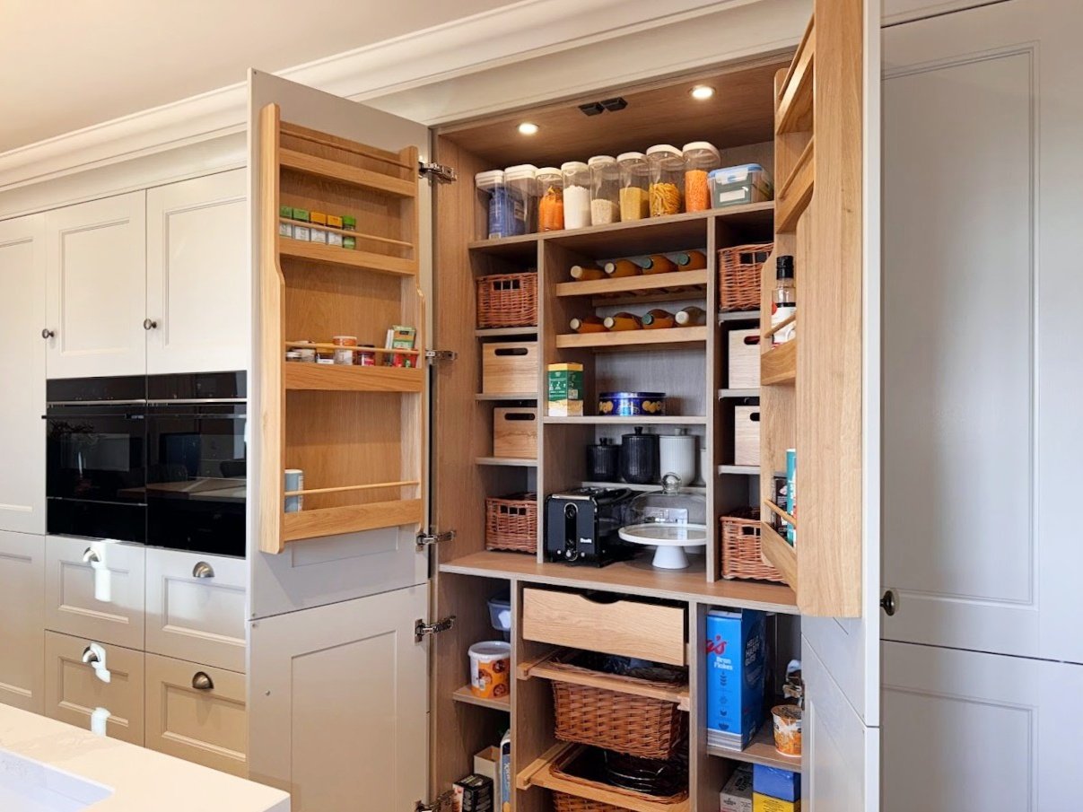 Off-White & Blue Classic Kitchen in Aberdeenshire