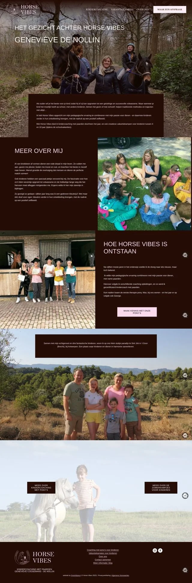 Horse Vibes "About Us" page