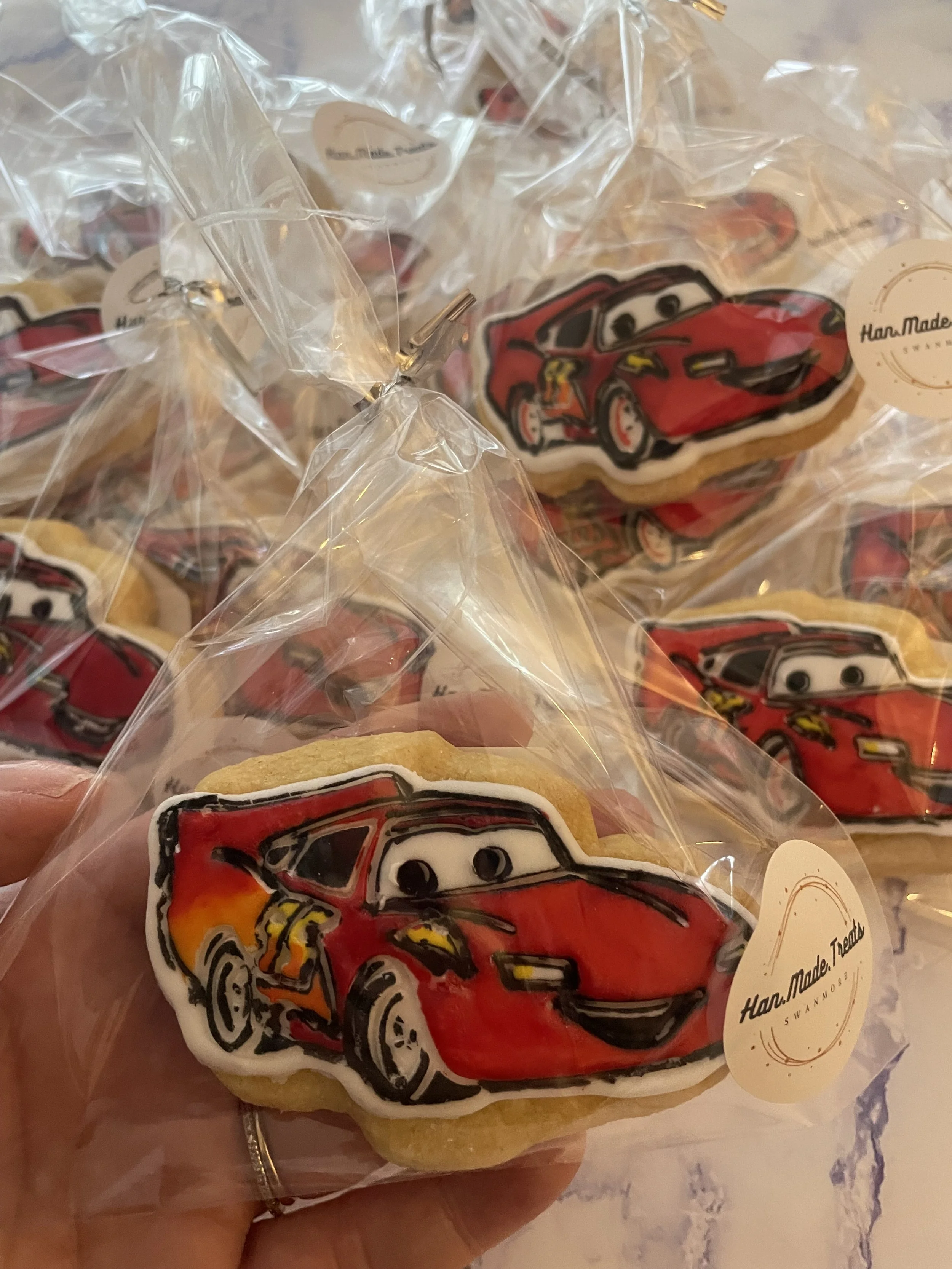 Lightning McQueen - Shortbread Party Favours from £3 per bag (minimum order 10)
