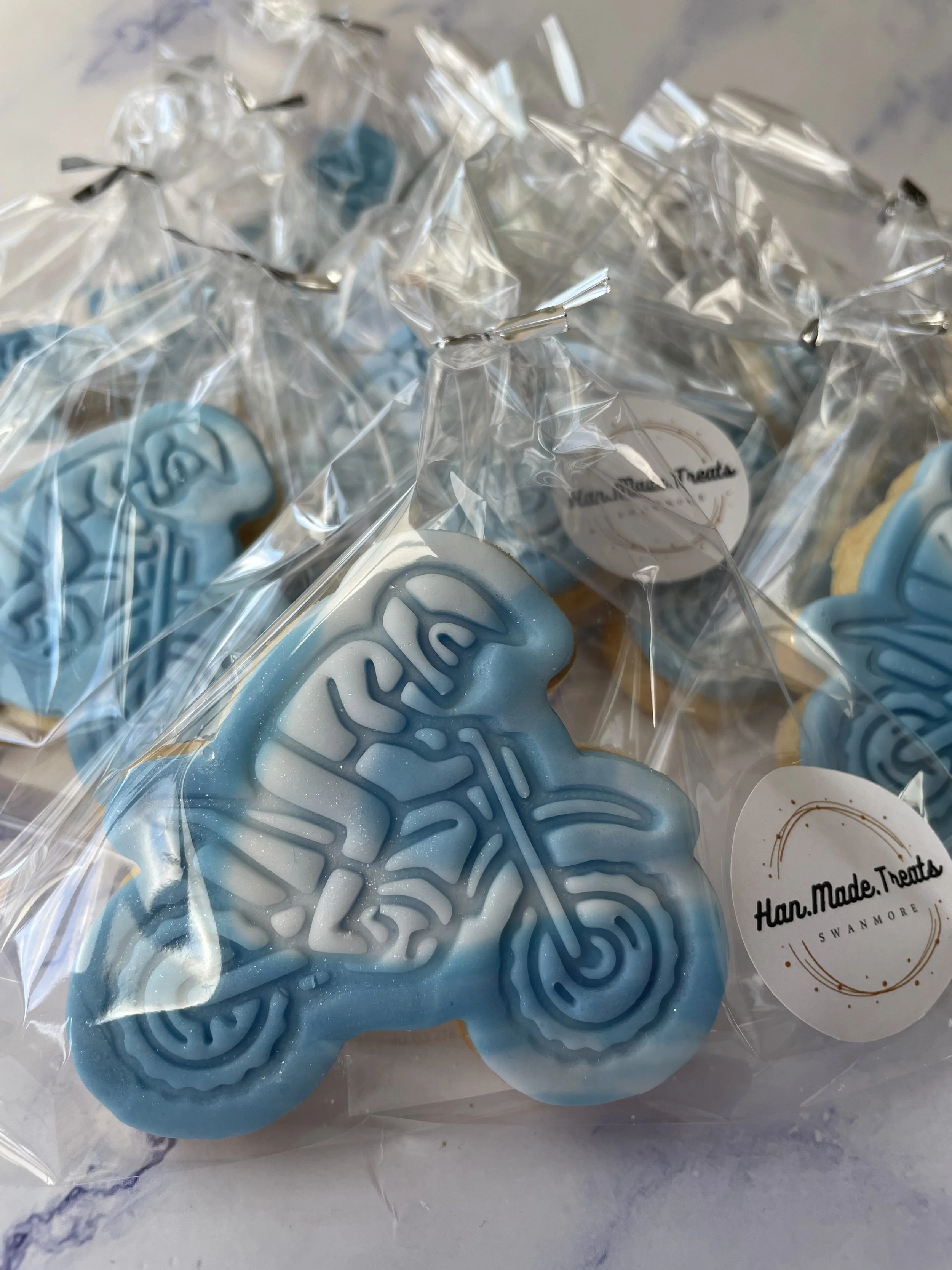 BMX /Dirt Bike - Shortbread Party Favours from £3 per bag (minimum order 10)