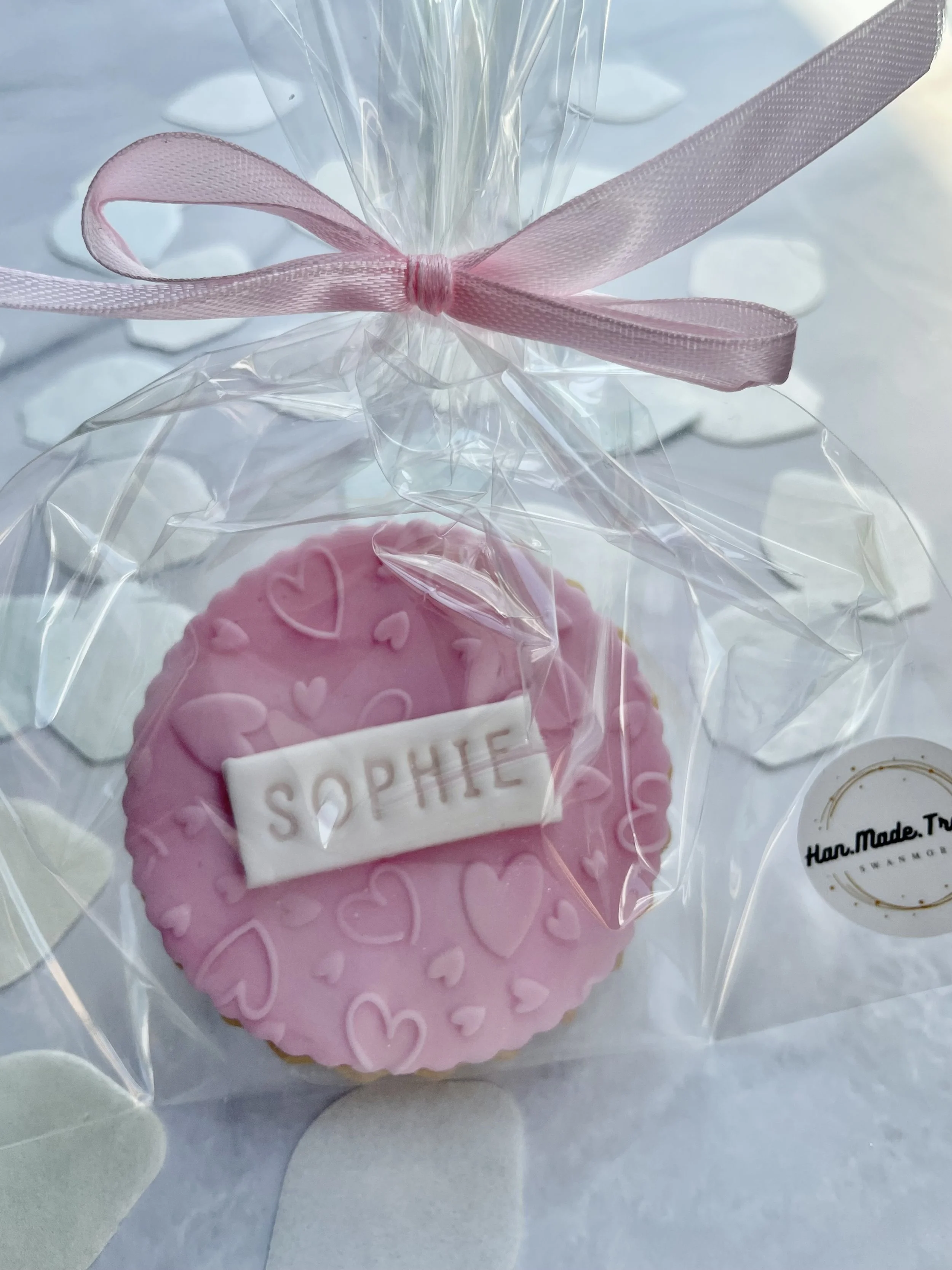 Shortbread Placename - each biscuit personalised with your guests names. From £3.50 each. Min order 30