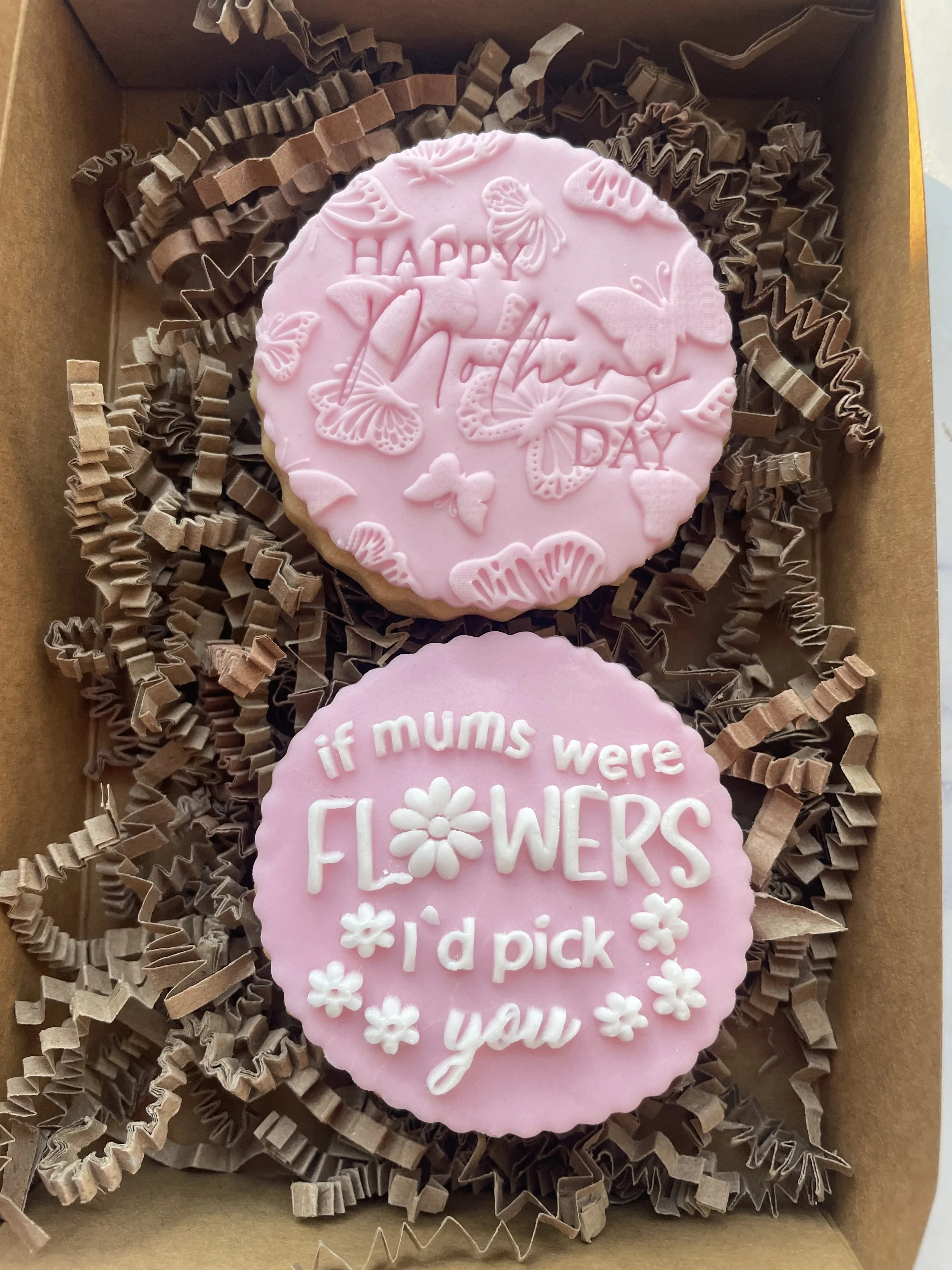 Mother's Day Shortbread Box of 2 (Flowers design) - £7