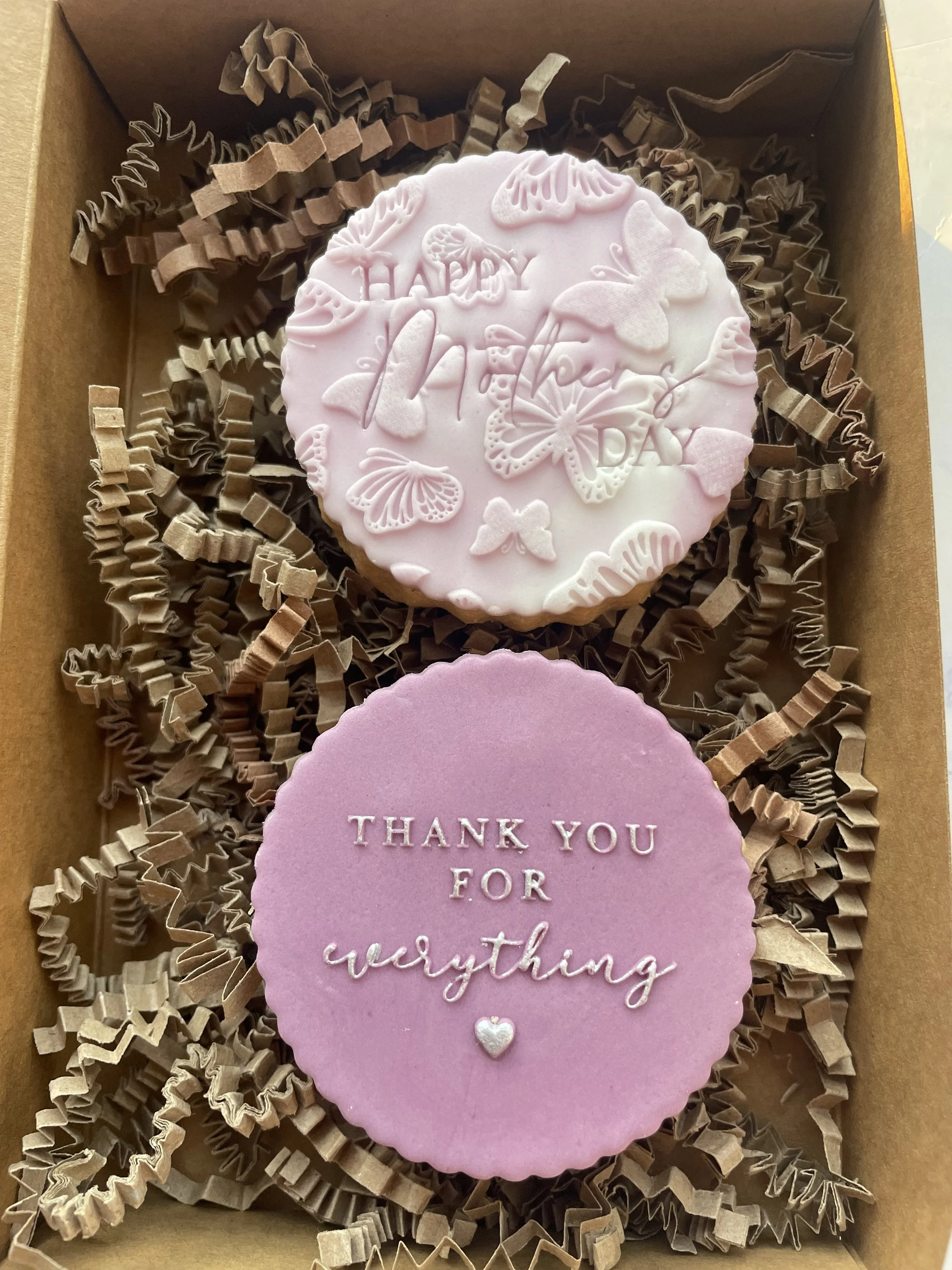 Mother's Day Shortbread Box of 2 (Thank you design) - £7