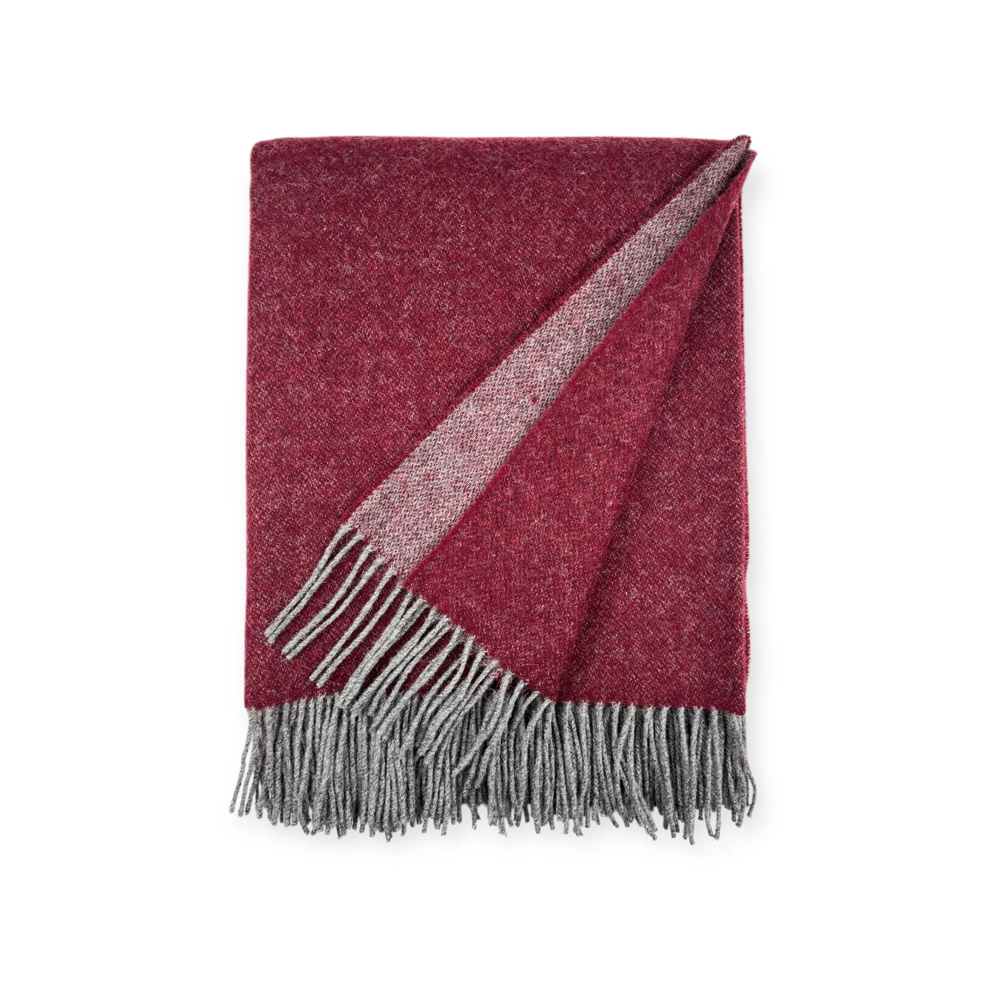 2 Sided Plaid Burgundy Red