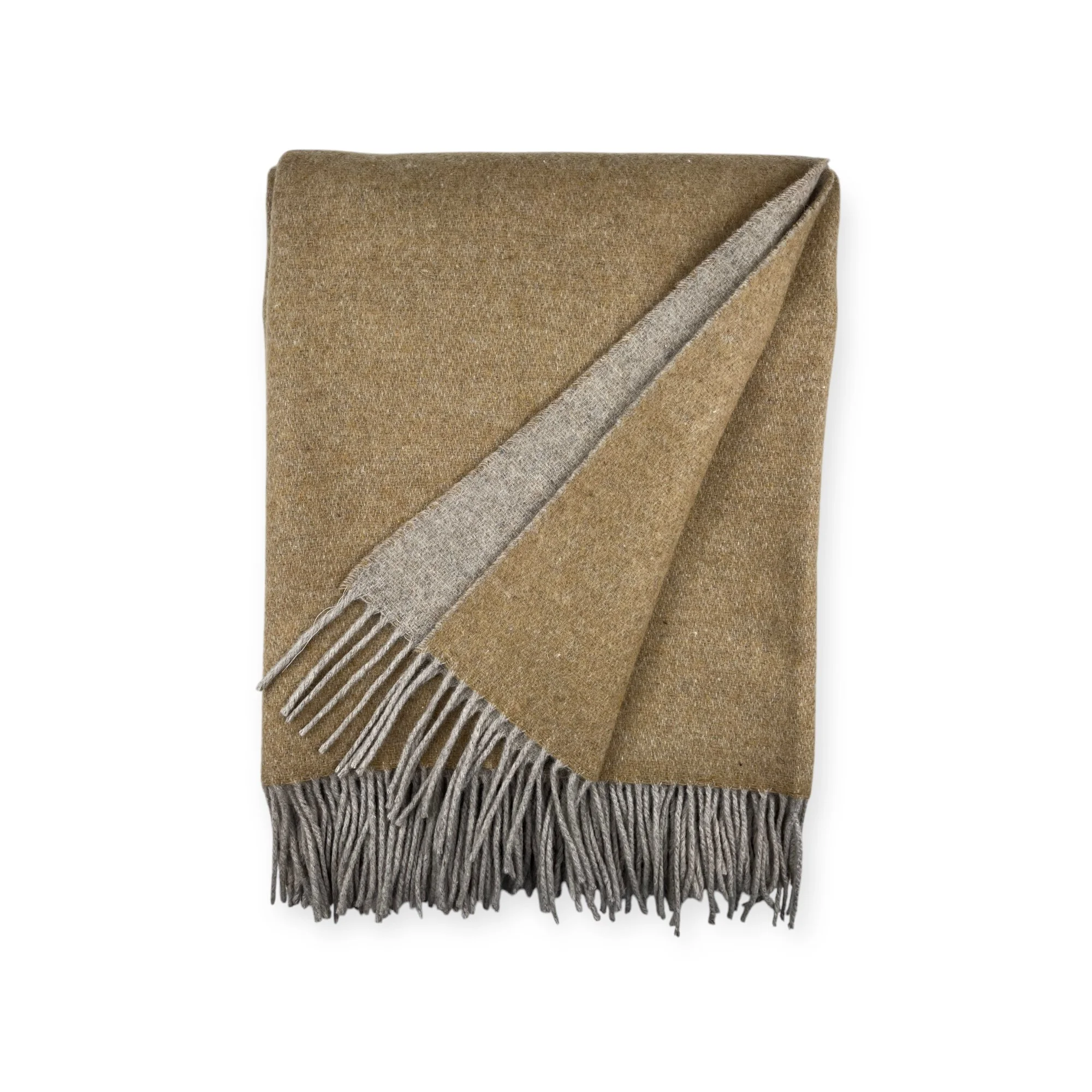 2 Sided Plaid Beige Camel