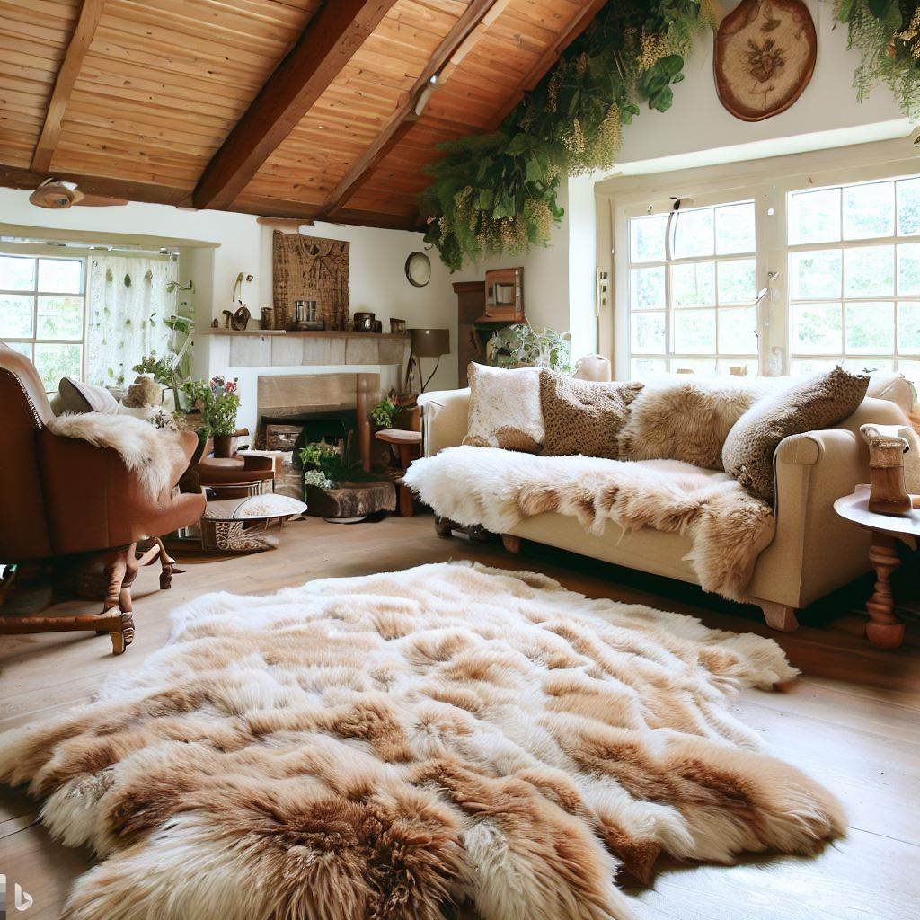 Sheepskin rug