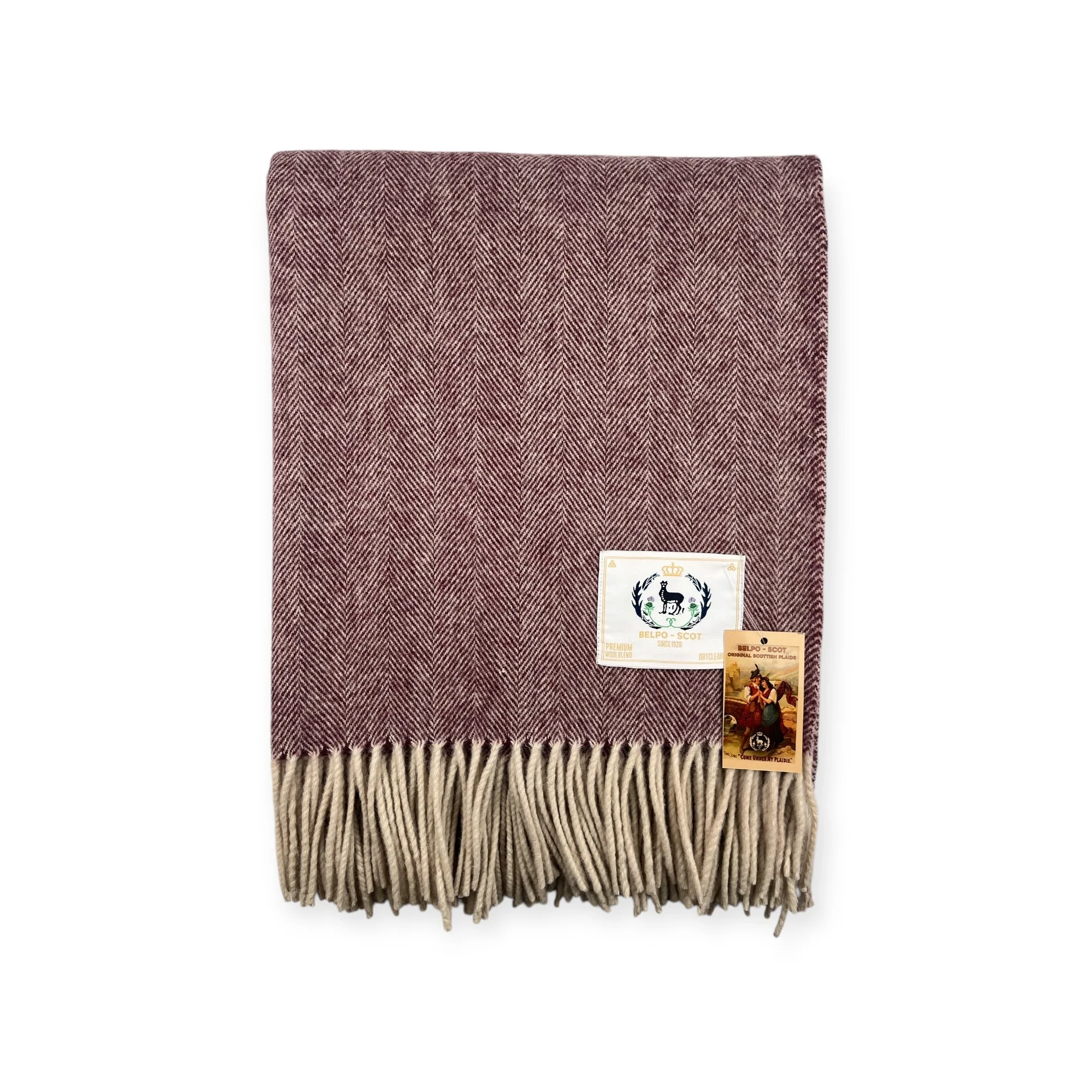 Tartan Herringbone Aubergine