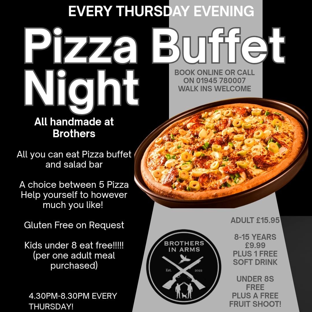 Thursday evening pizza Buffet