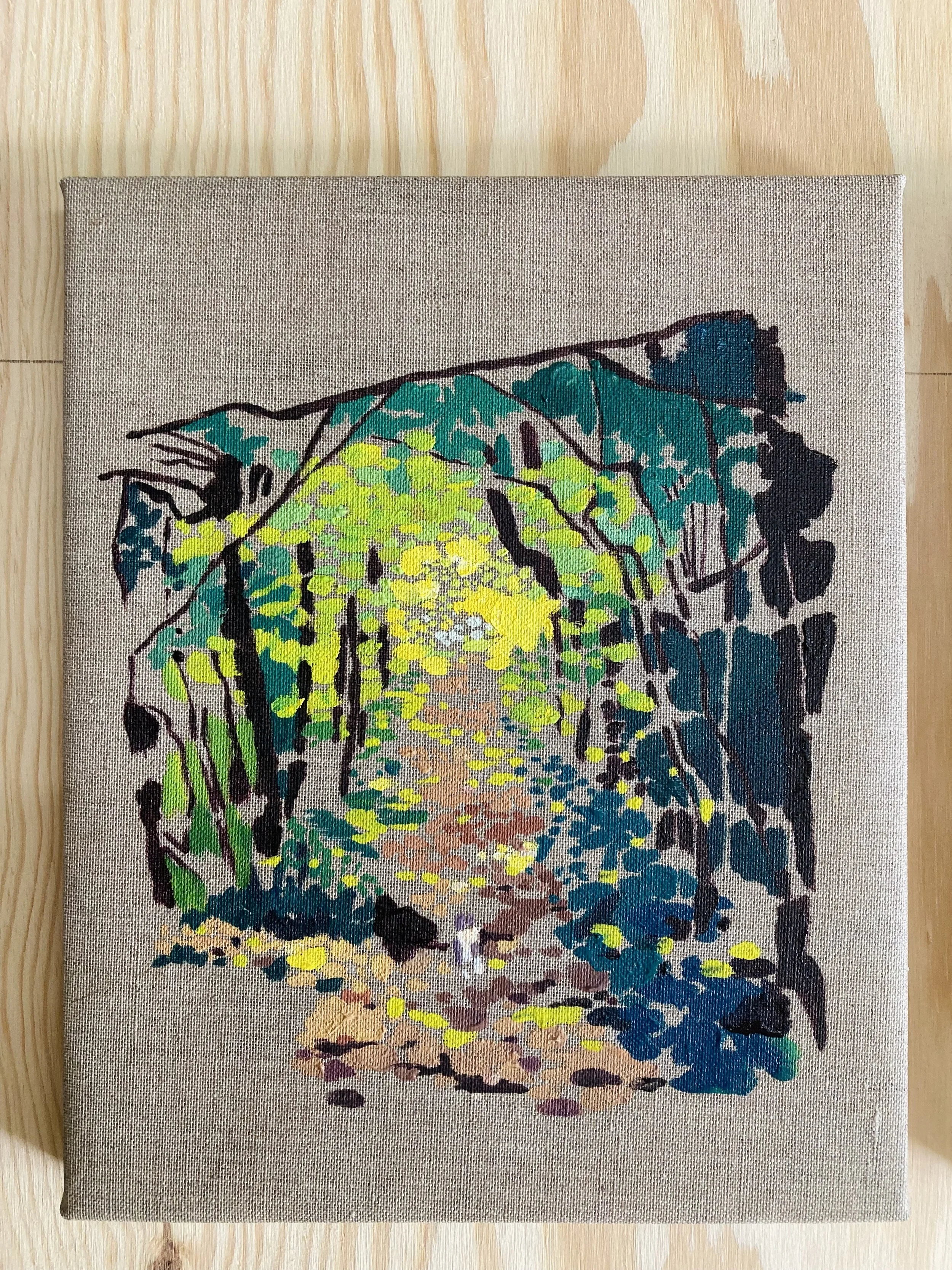 La Moissie 03.   2025.   Oil on linen.     30 x 24 cm.