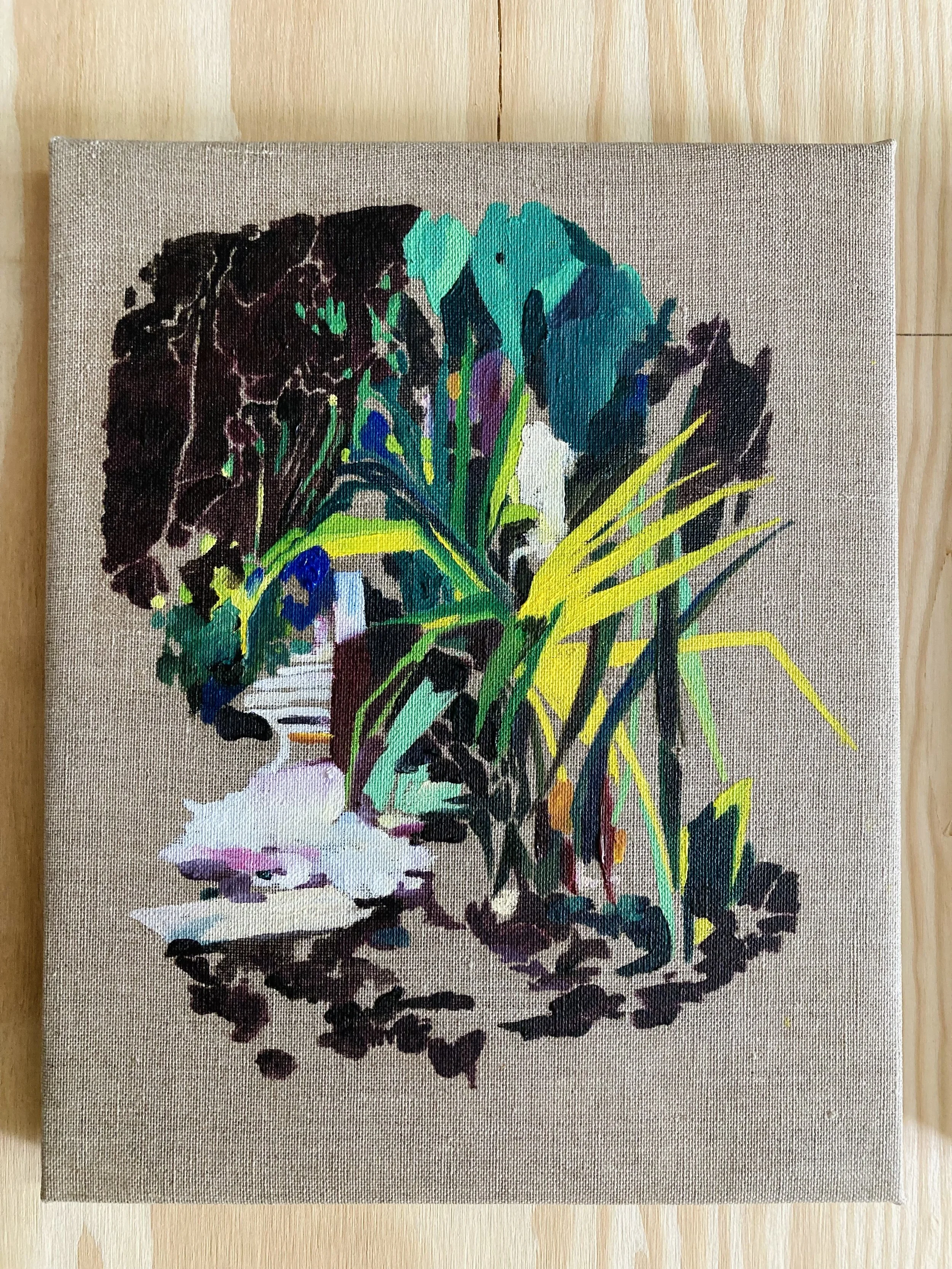 La Moissie 01.   2025.  Oil on linen.    30 x 24 cm.