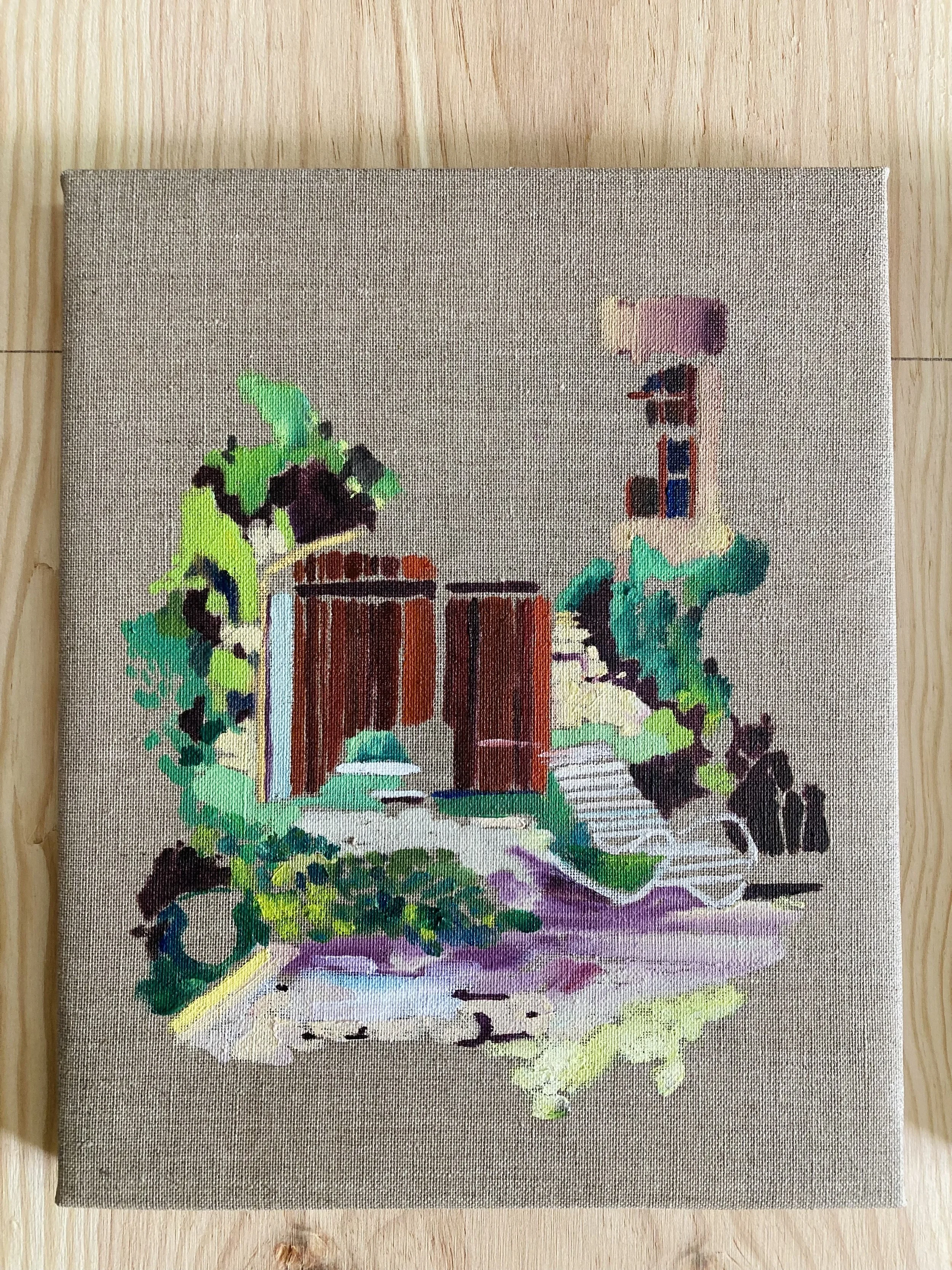 La Moissie 02.   2025.    Oil on linen.    30 x 24 cm.