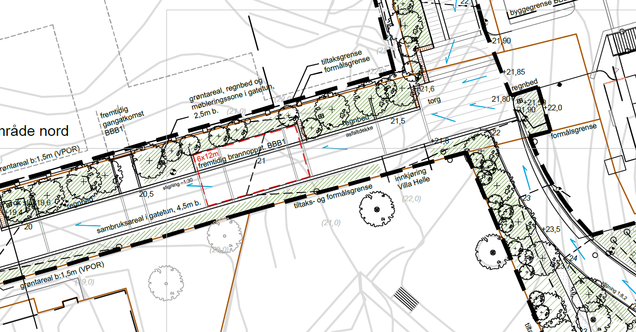 Utsnitt av landskapsplan til rammesøknad: IN'BY