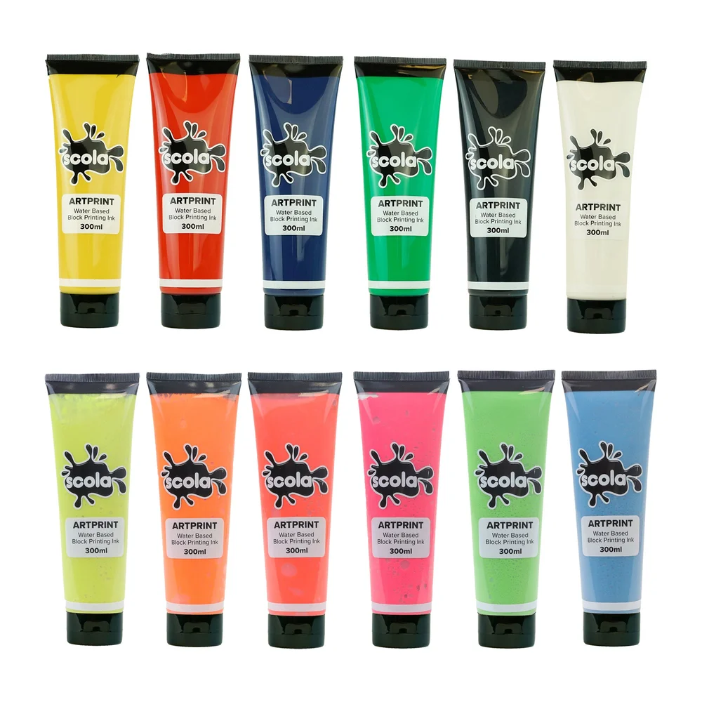 Scola BPW300/43 Block/Lino Printing Ink 300ml Solids White