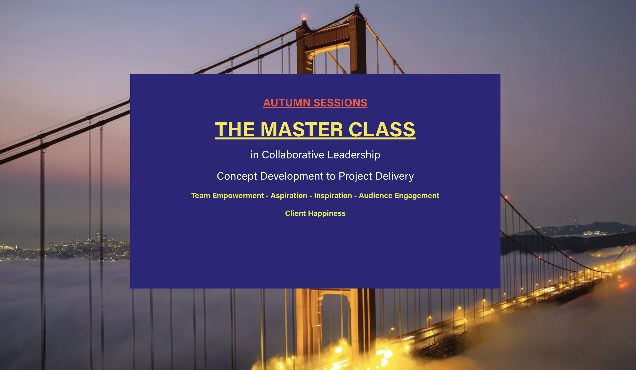 MasterClass Registration