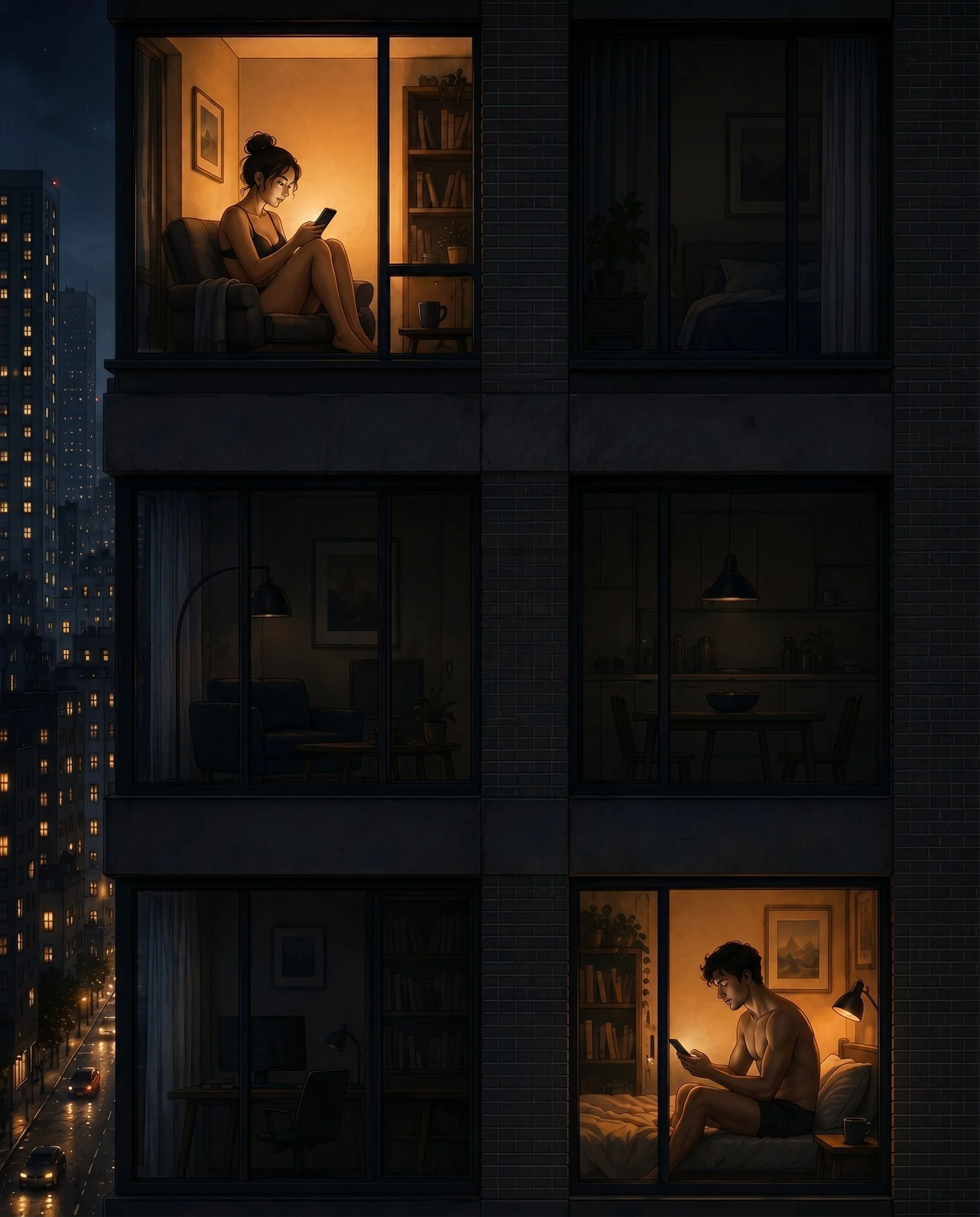 "Closer Than We Think"
Inspired by recent articles about how smartphones and digital relationships are reshaping the way we connect. A visual reflection on how technology can bring us closer while quietly creating distance.