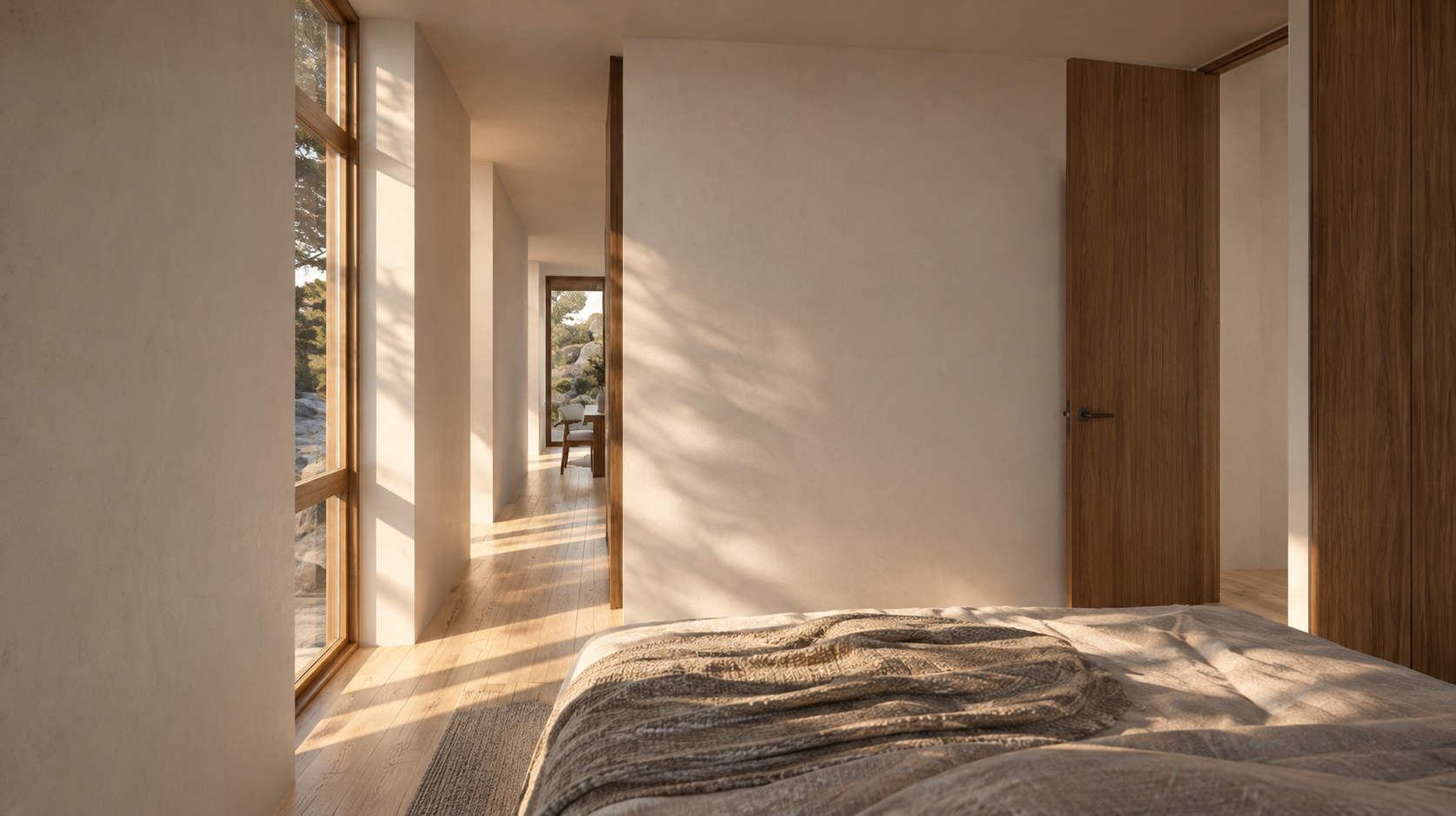 Villa Solstad interior bedroom Nordström Kelly Arkitekter.png