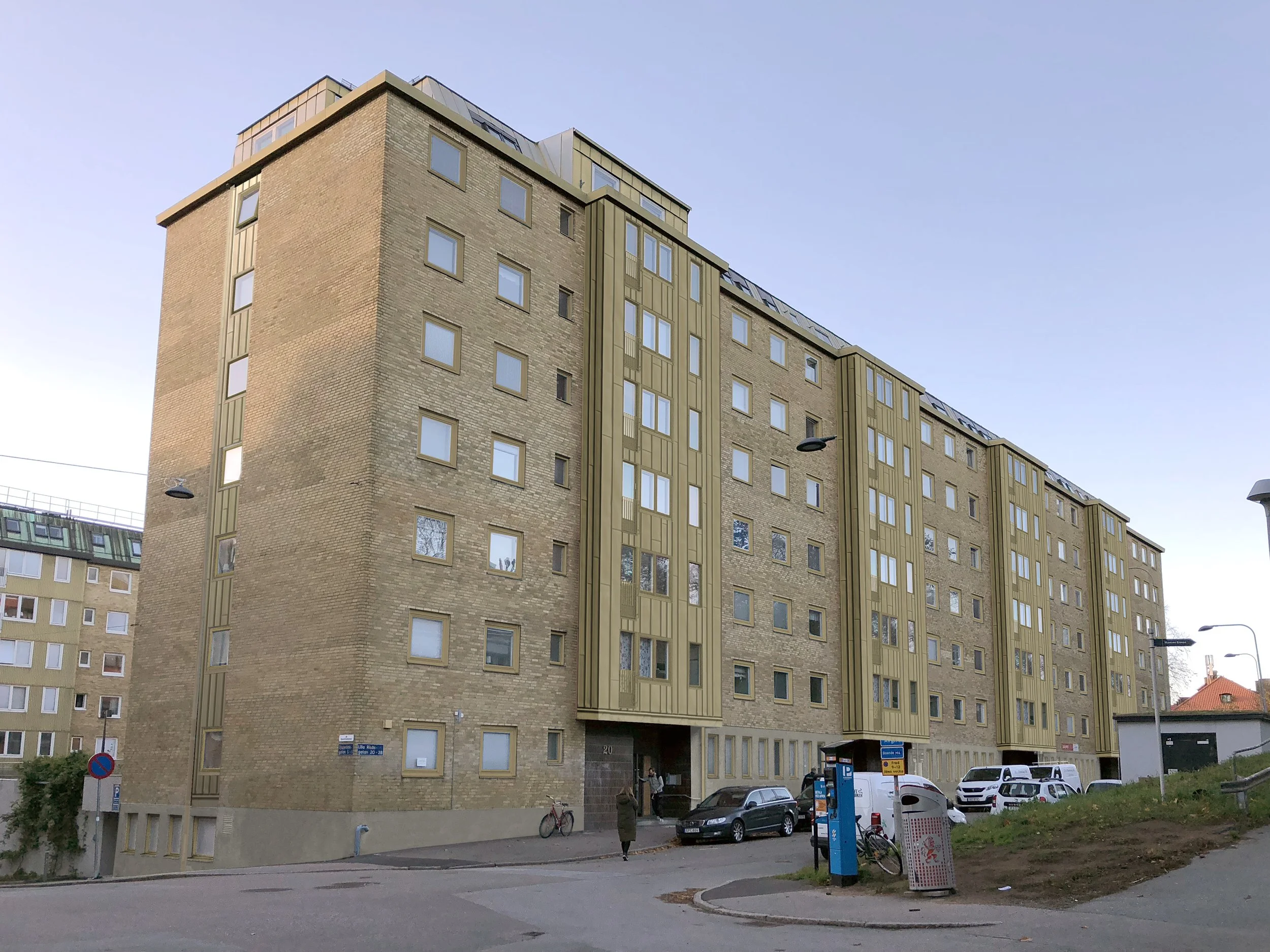 Resultat fasad mot gatan