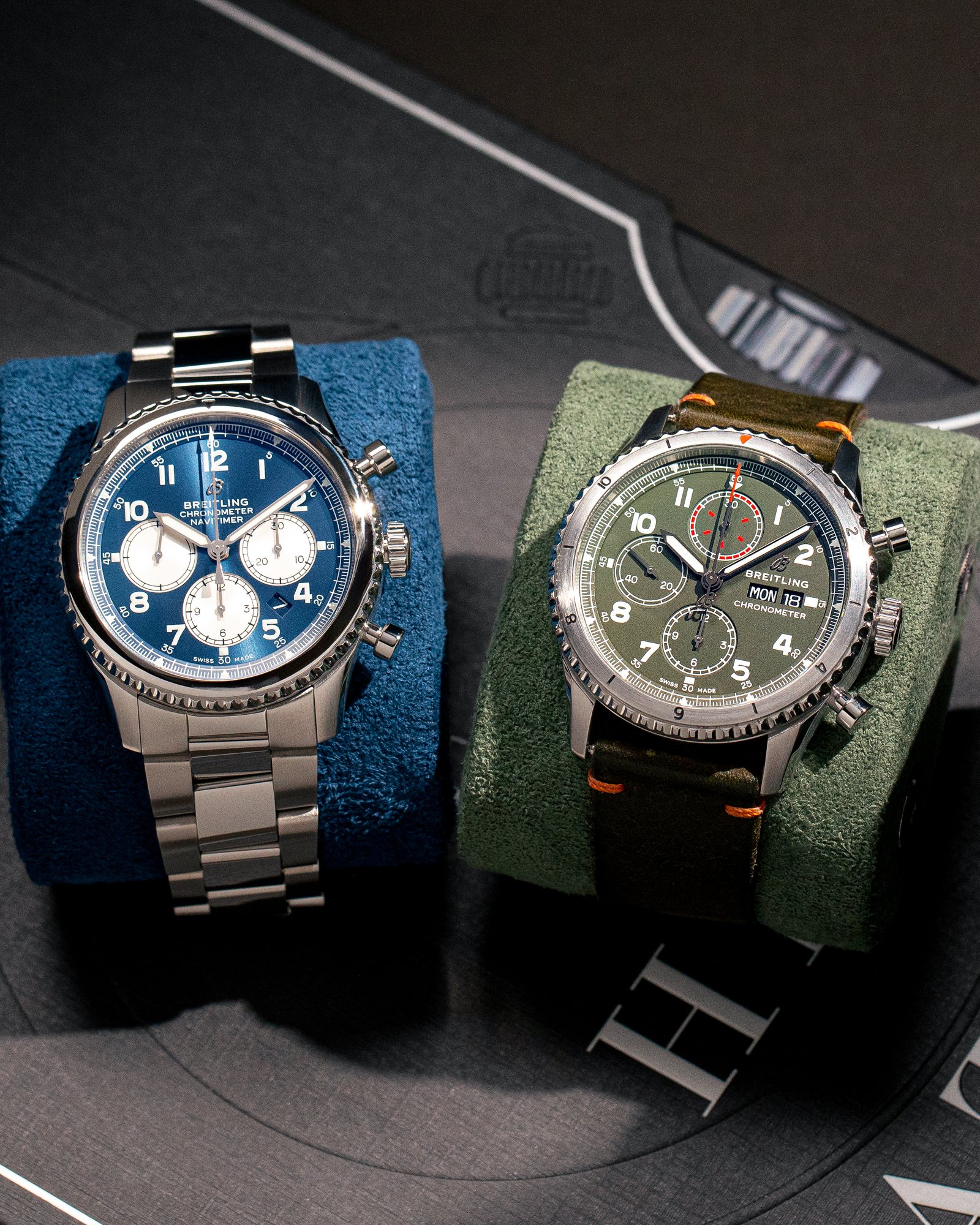 Take one of these away with you! Breitling Aviator 8 A133161A1L1X1 - Breitling Navitimer 8 Chronograph AB0117131C1A1 💙or💚

 #breitling #breitlingwatches #BreitlingNavitimer #breitlingchronomat #breitlingsuperocean #breitlingwatch #breitlingwatches 