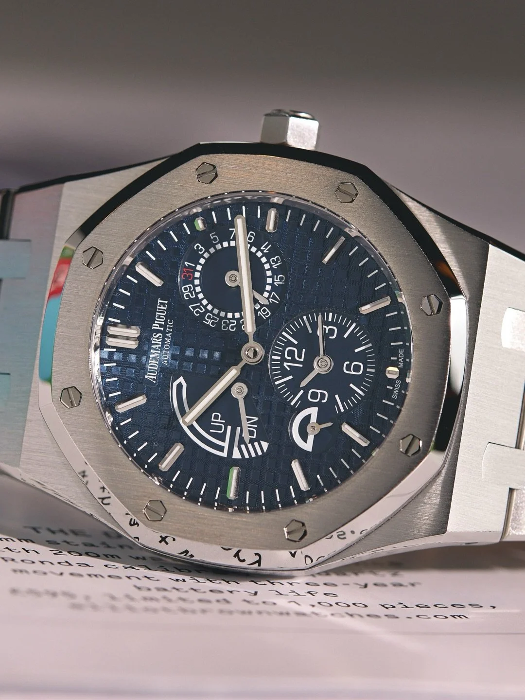 Audemars Piguet Royal Oak 26124ST.OO.D018CR.01 &mdash; 37 mm stainless steel, automatic manufacture calibre, and the signature &lsquo;Grande Tapisserie&rsquo; dial. A reference that rewards a slower look, with finishing cues that unfold over time.

#