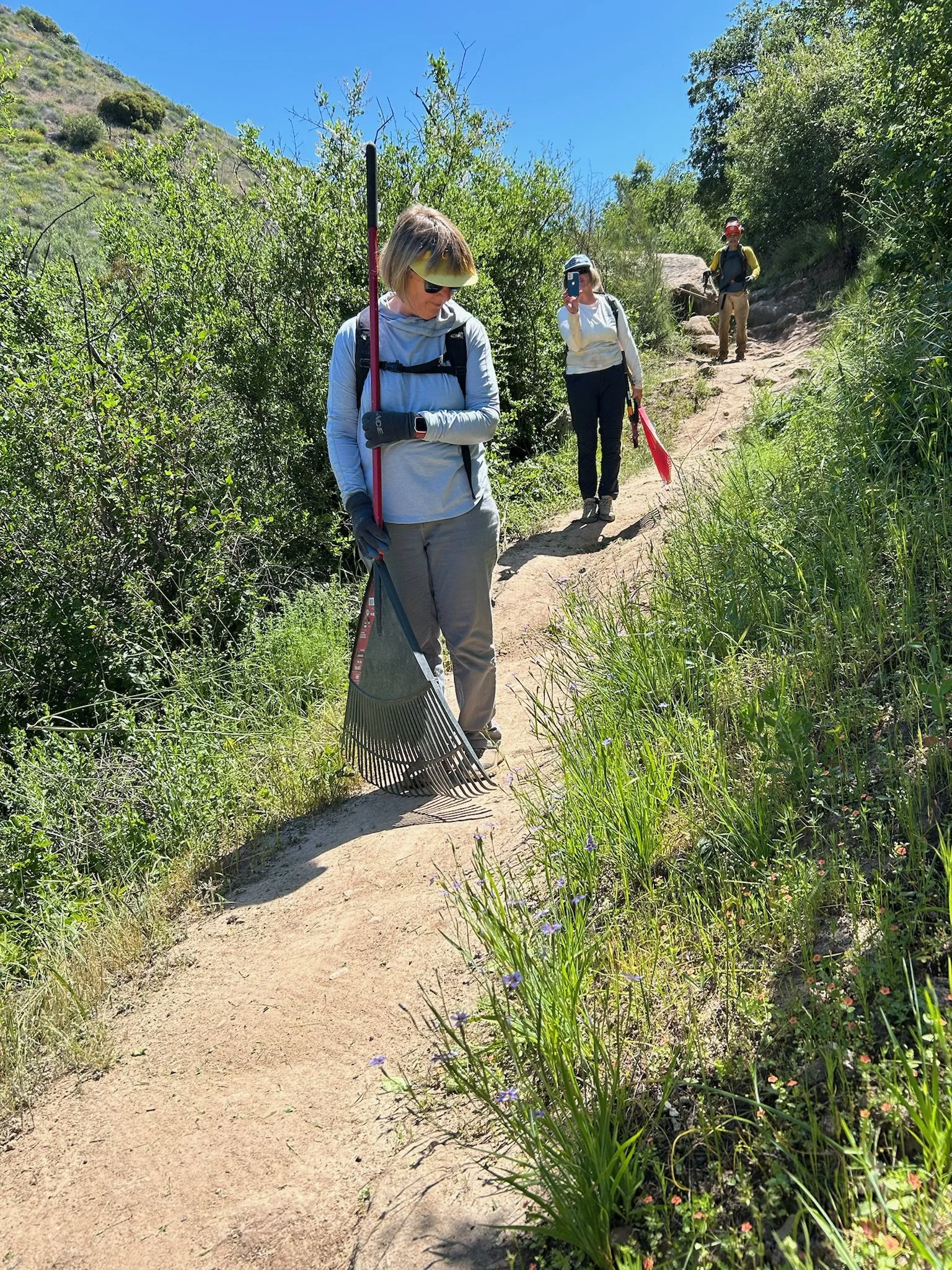 Trail clearance with Linda and Sophie