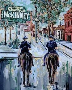 Featured Artist, Fall at Harves🍂 Meet @kimguthrieart 
She delights with whimsical oil paintings, portraits, and 3D papier-mache characters. Known for her humor, versatility, and warm wit, she brings a playful, &ldquo;tongue-in-cheek&rdquo; touch to 