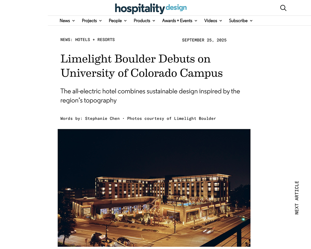 Hospitality Design    Limelight Boulder Debuts on University of Colorado Campus