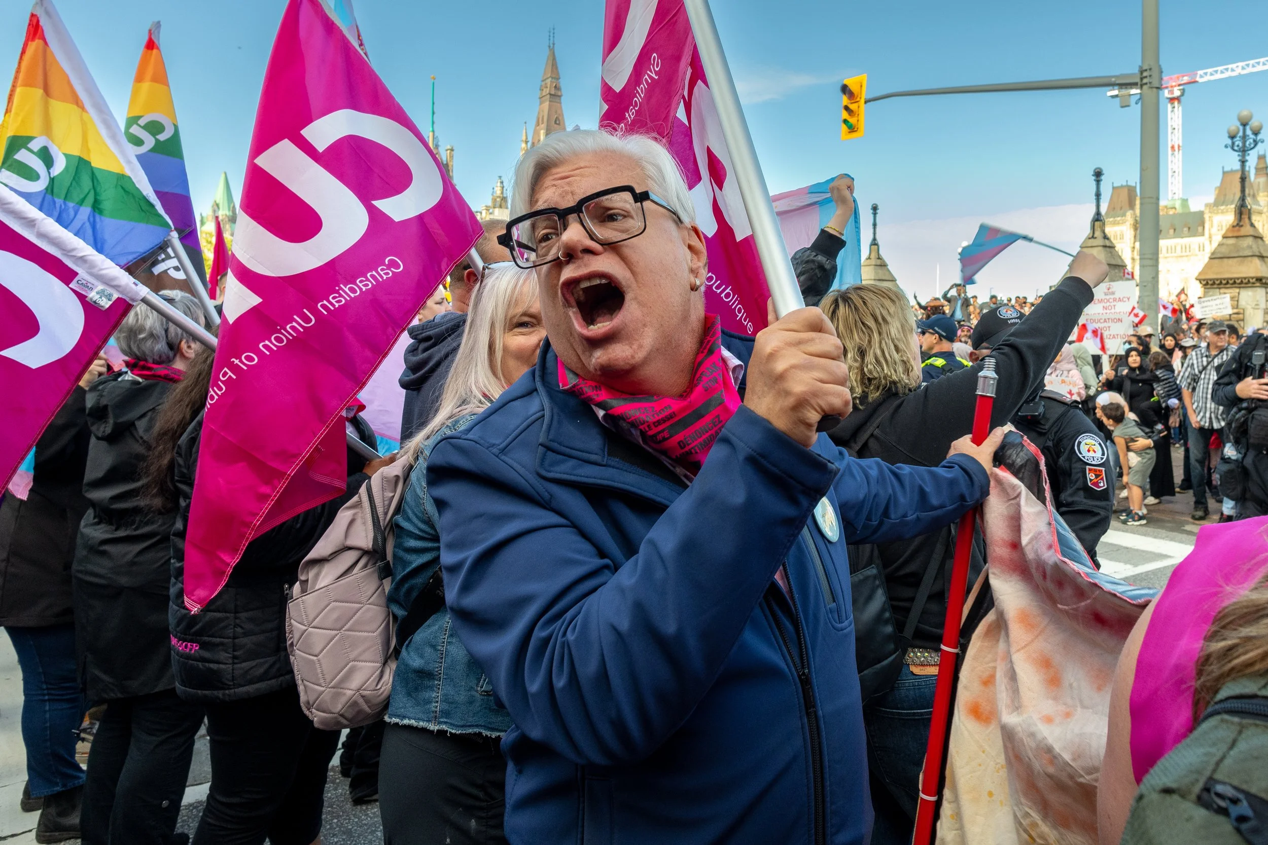 Mark Hancock, CUPE leader, Ottawa, protest, Yan Parisien