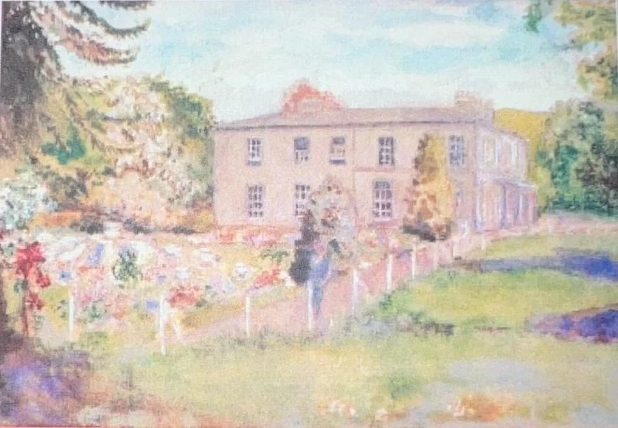 1930s Watercolor Painting of Oakley