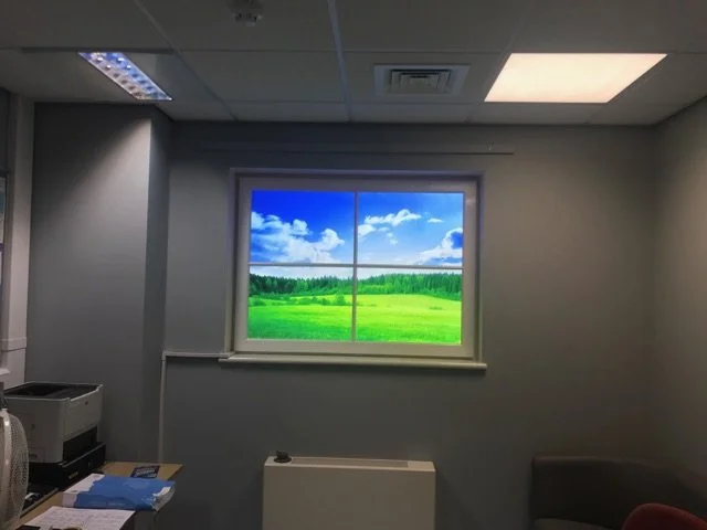 LED windows providing light and nature in windowless rooms — Sky Inside ...