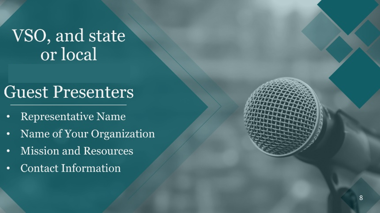 VSO, State or Local Presenters
